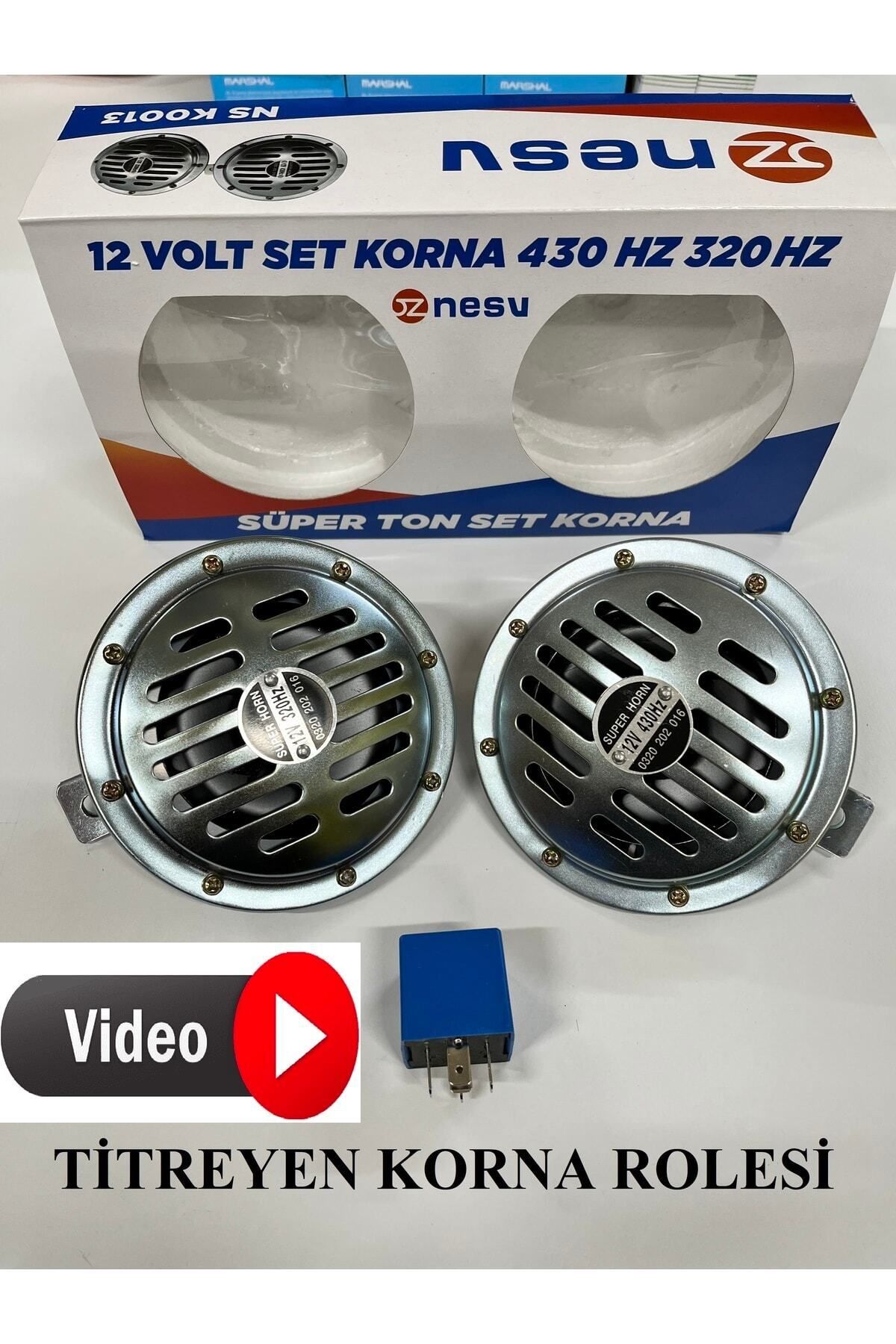 12v Hella Tip Büyük Kafa Didit Korna + Titretici Role Set Minibüsçü Kornası Sütçü Kornası