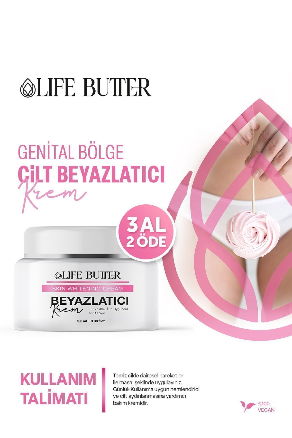 Genital,göğüs Kalça Sıkılaştırıcı Beyazlatıcı Krem Koltuk-altı-diz-dirsek Göğüs Ucu Çatlak Kremi