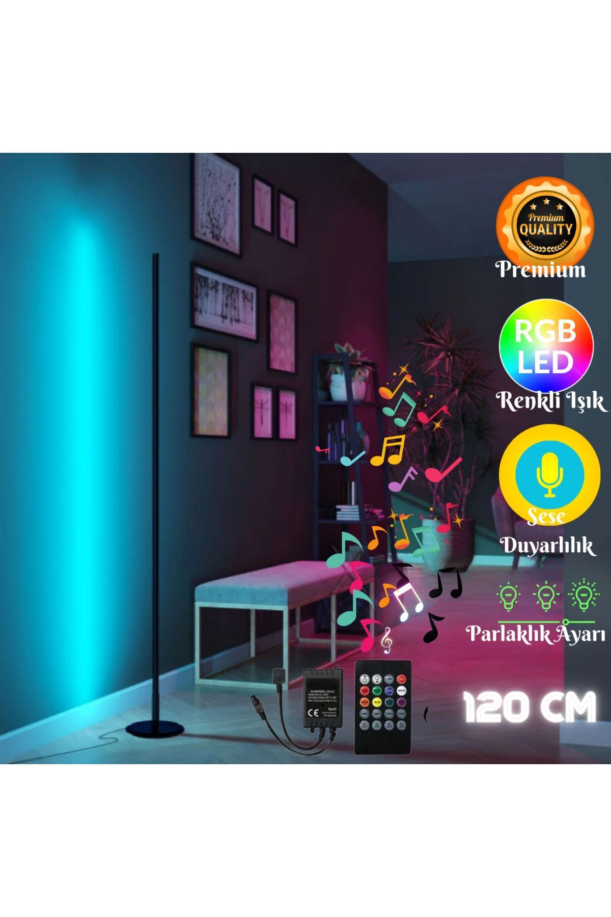Voıce Stıck Sese Ve Müziğe Duyarlı - Kumandalı Oda Aydınlatma Sistemi Full Rgb - Kumandalı