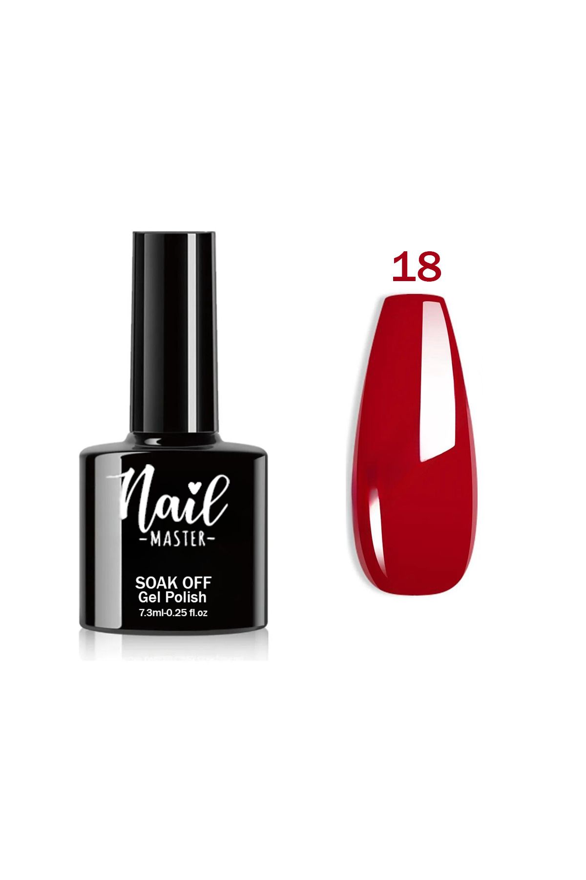 M18 Kalıcı Oje 7,3ml Koyu Kırmızı