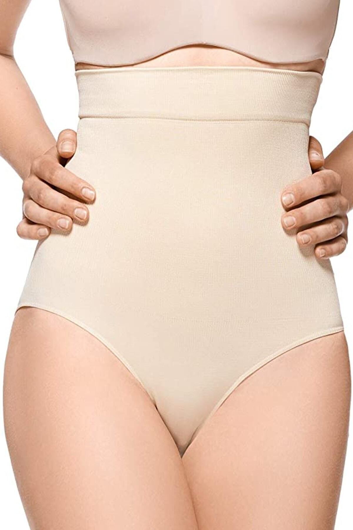 Gögüs Altı Göbek Alt Karın Bel Basen Toparlayıcı Kadın Yüksel Bel Silikonlu Slip Korse