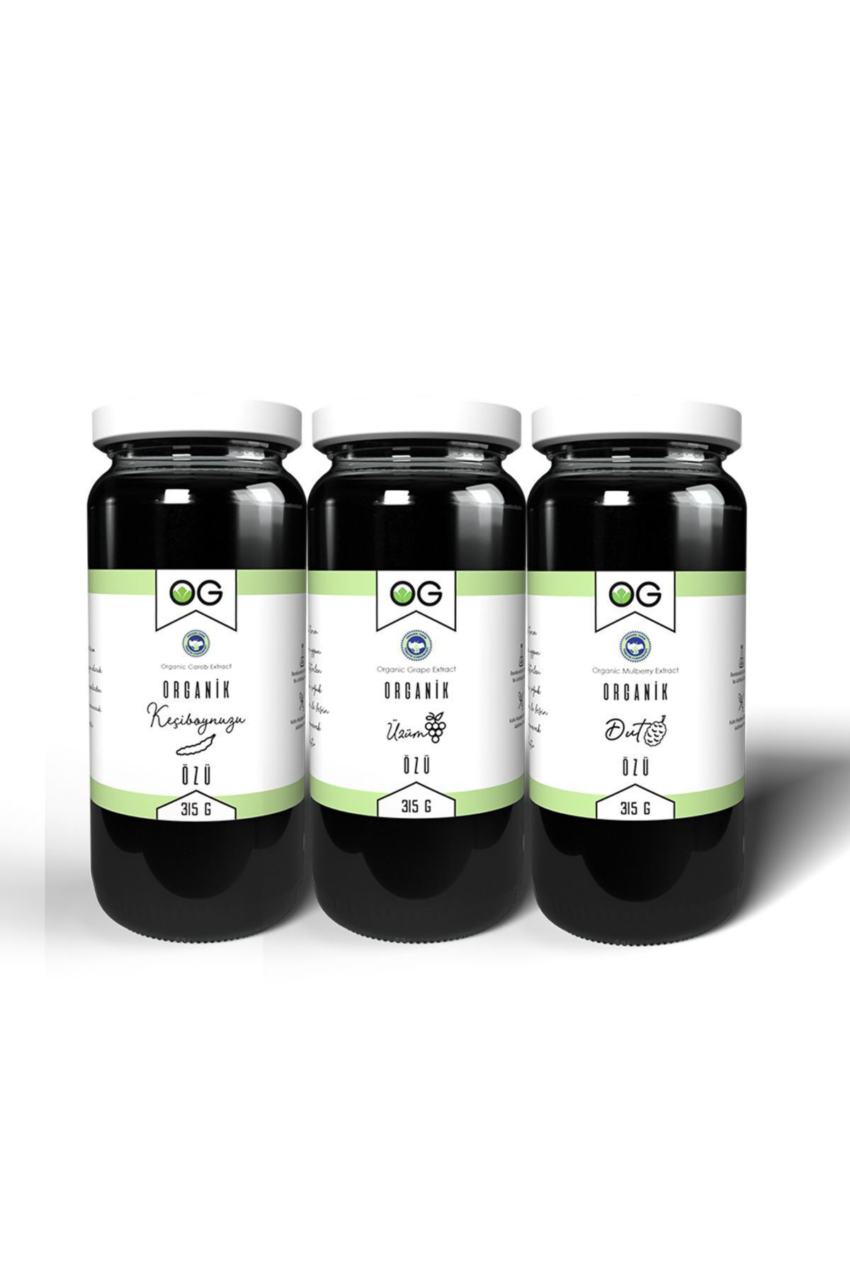 Organik Sertifikalı Özler Seti 315 gr - Keciboynuzu,Dut,Üzüm