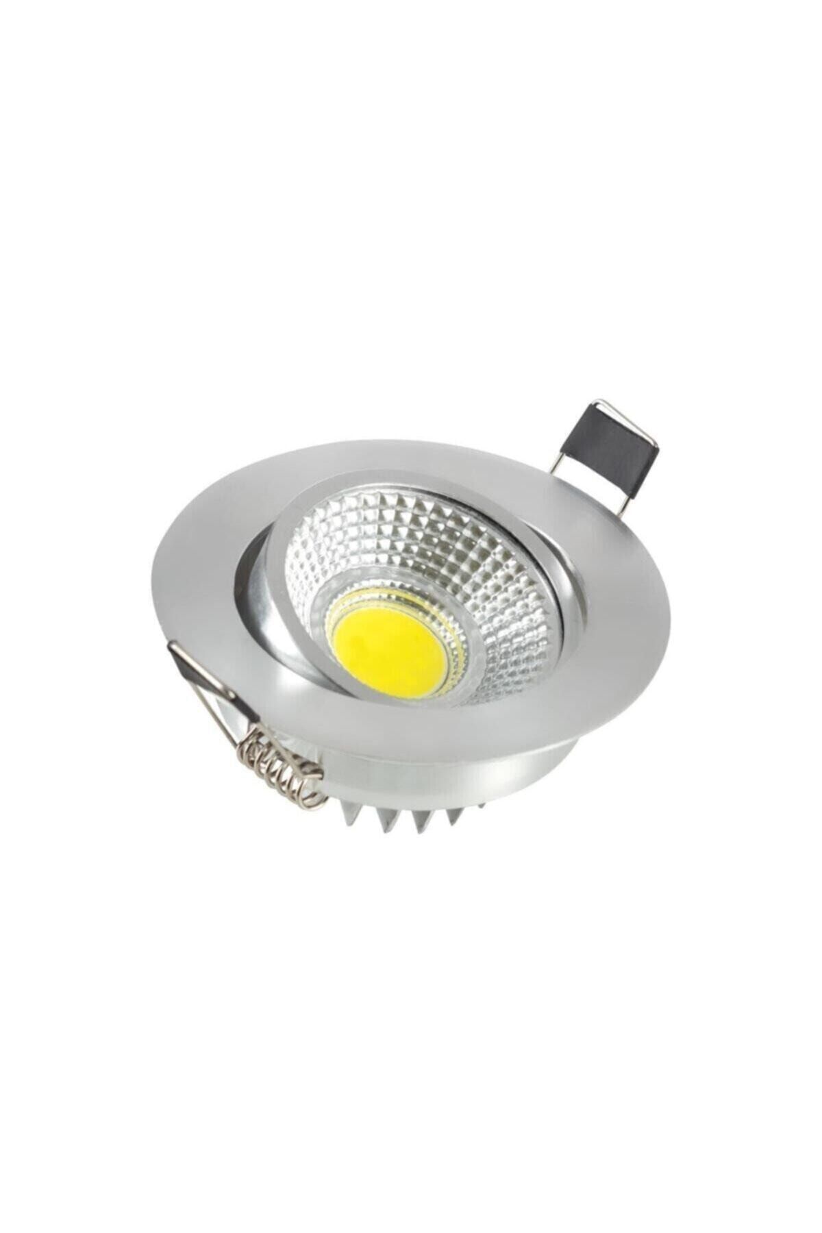 Garra Cob Krom Kasa Beyaz Işık Trafolu 5 Watt Led Spot Armatür (1 ADET)