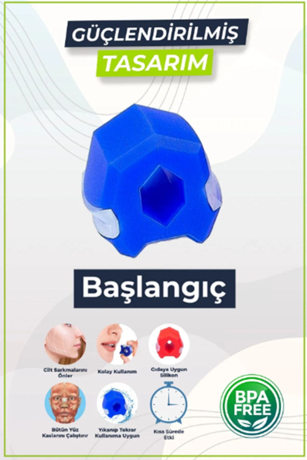 Jawline Çene Egzersiz Topu - Başlangıç Seviye (YENİ)