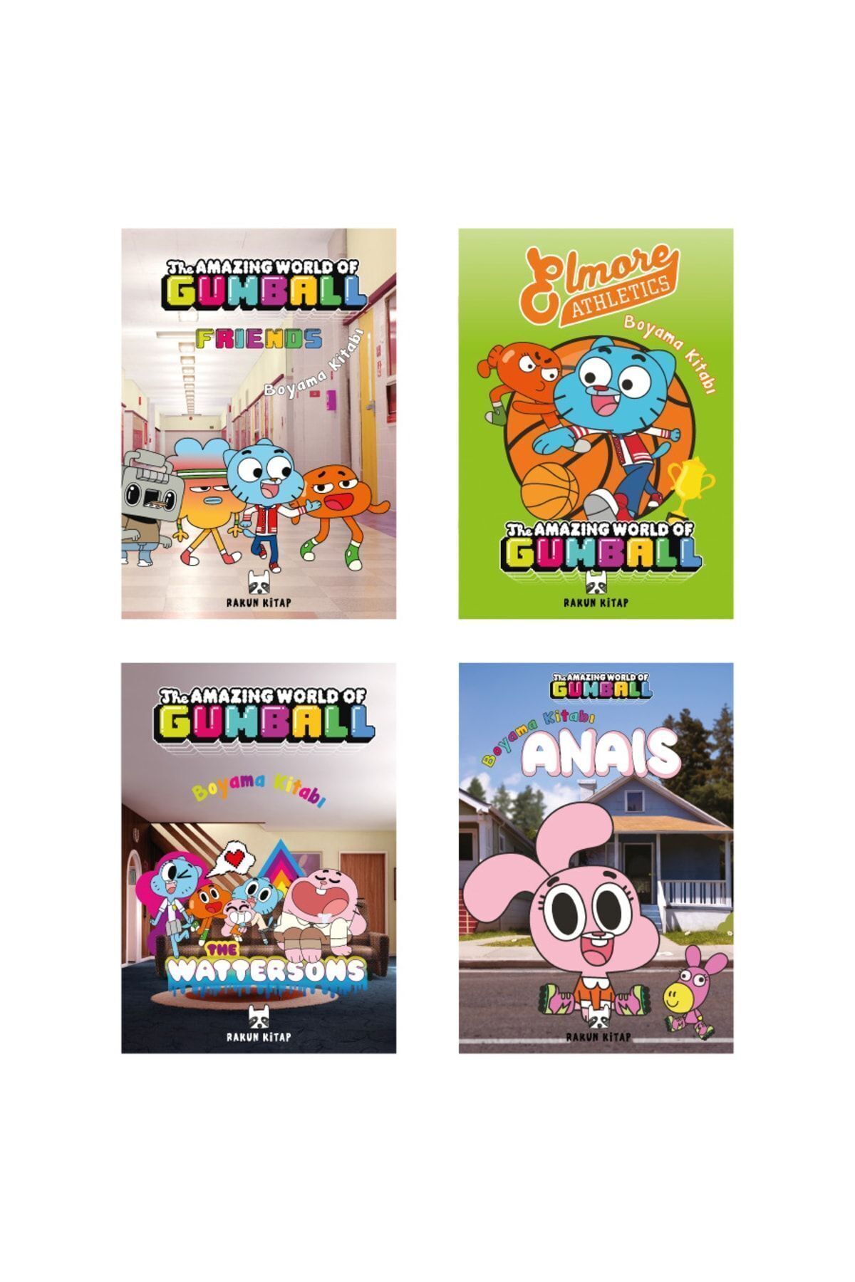 Gumball Boyama Kitabı 4'lü Set