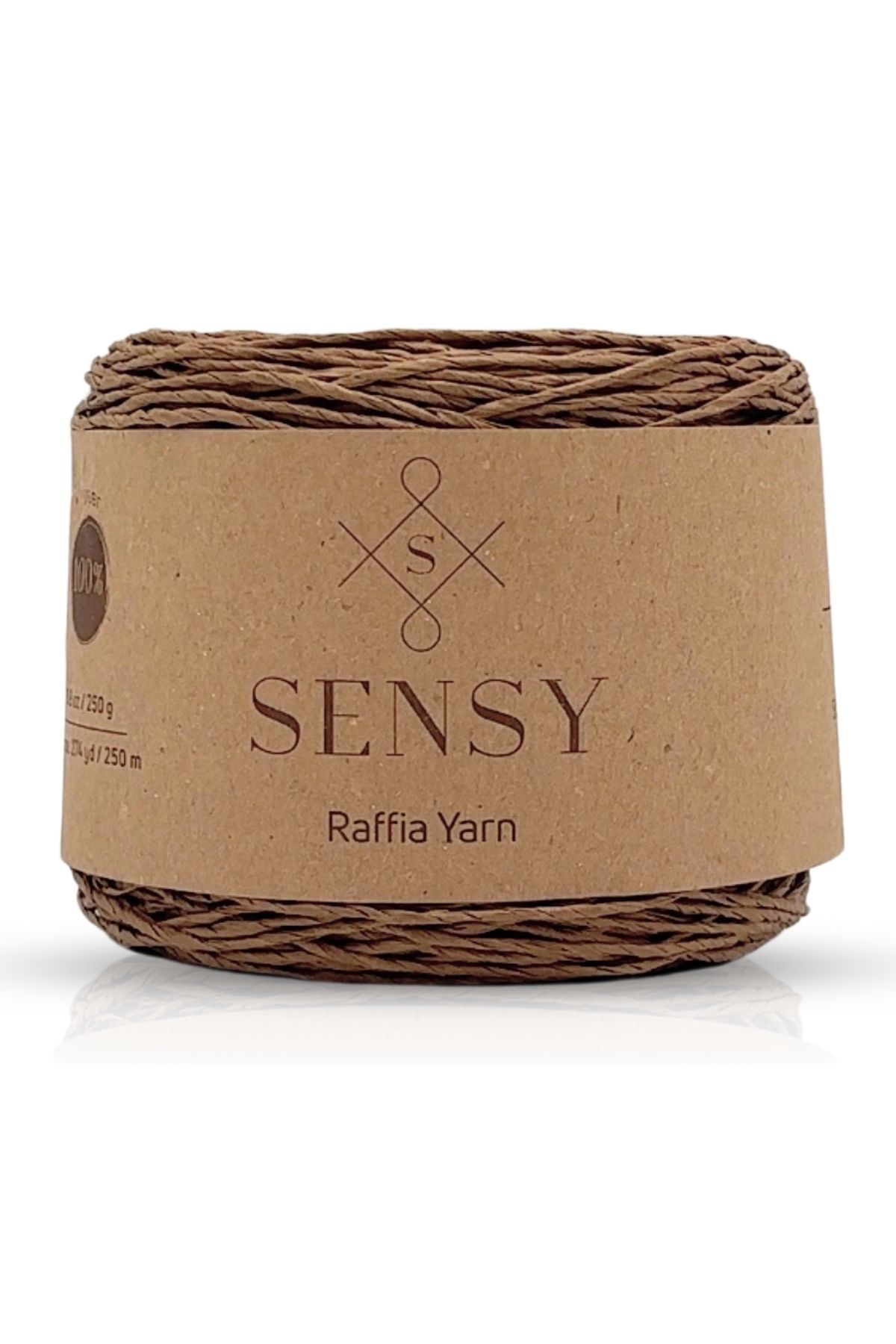 Premium 250 gr Doğal Kağıt Ip, Hasır Kağıt Iplik, Rafya,çanta,supla,şapka Ipi,250m Sütlü Kahve