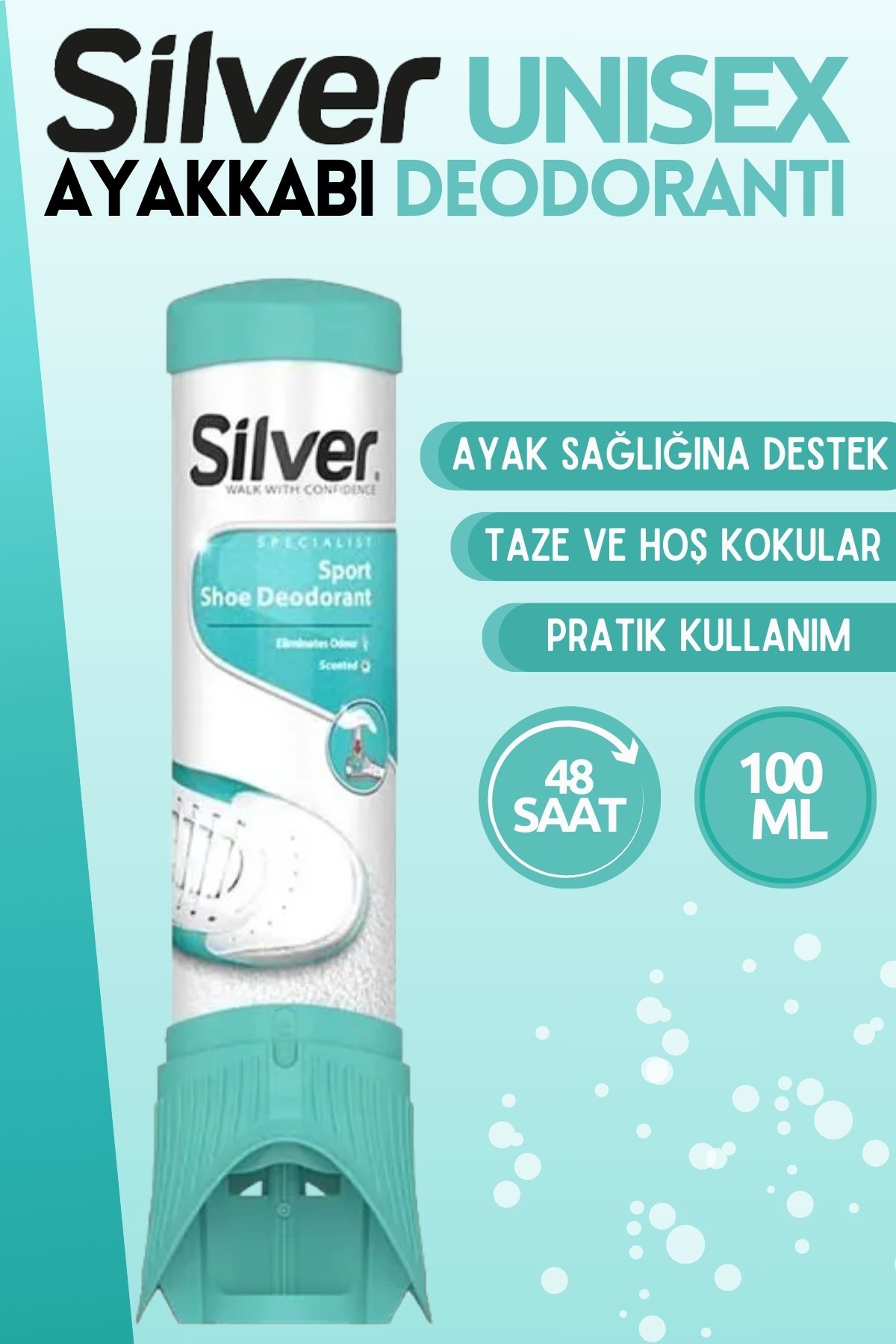 Ayakkabı Deodorantı Ayak Koku Giderici Önleyici Spor Sprey 100ml