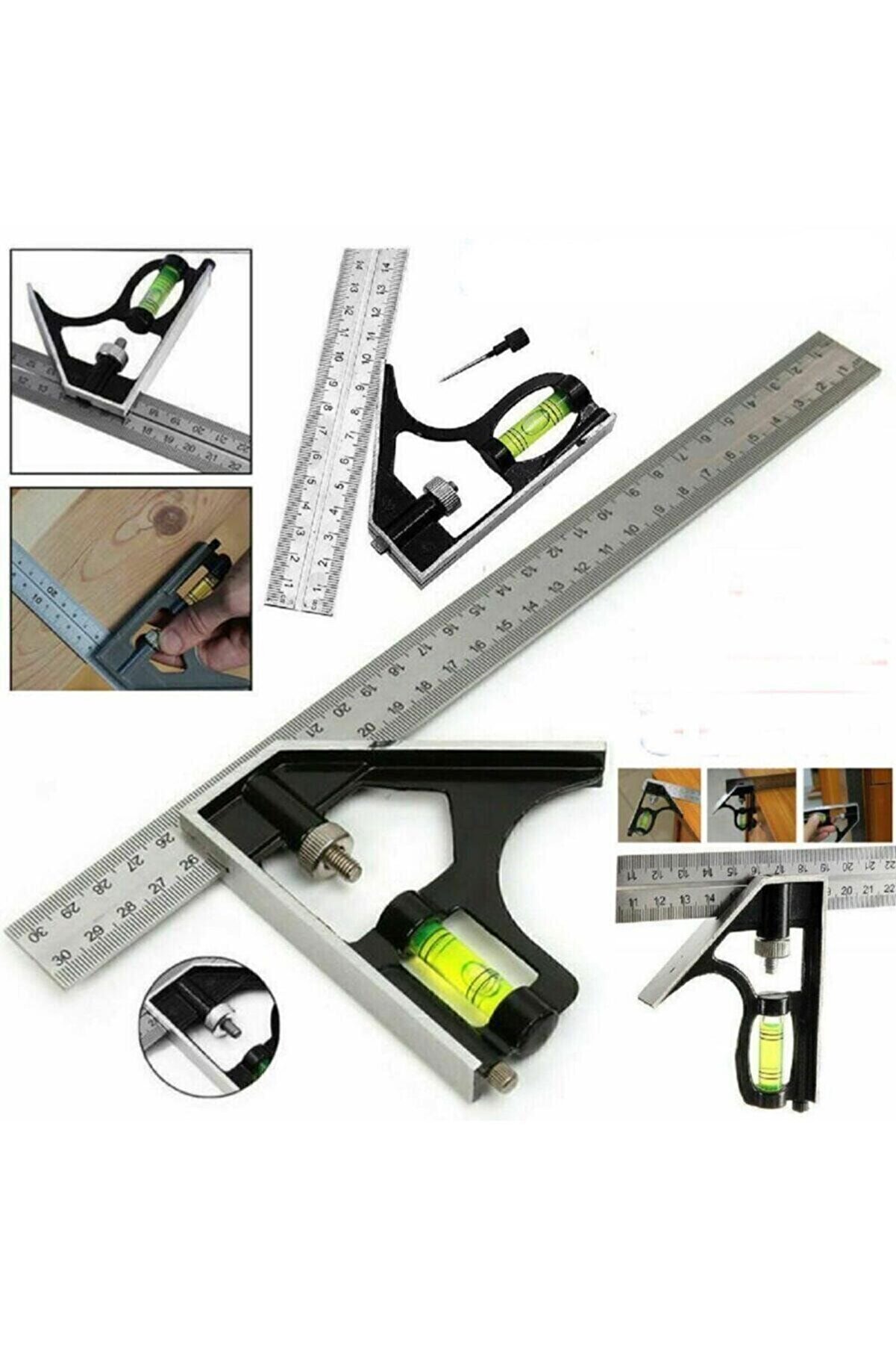 Ayarlanabilir Terazili Açı Ölçer Gönye 45°-90° 30 Cm (ürün Kodu 12271)