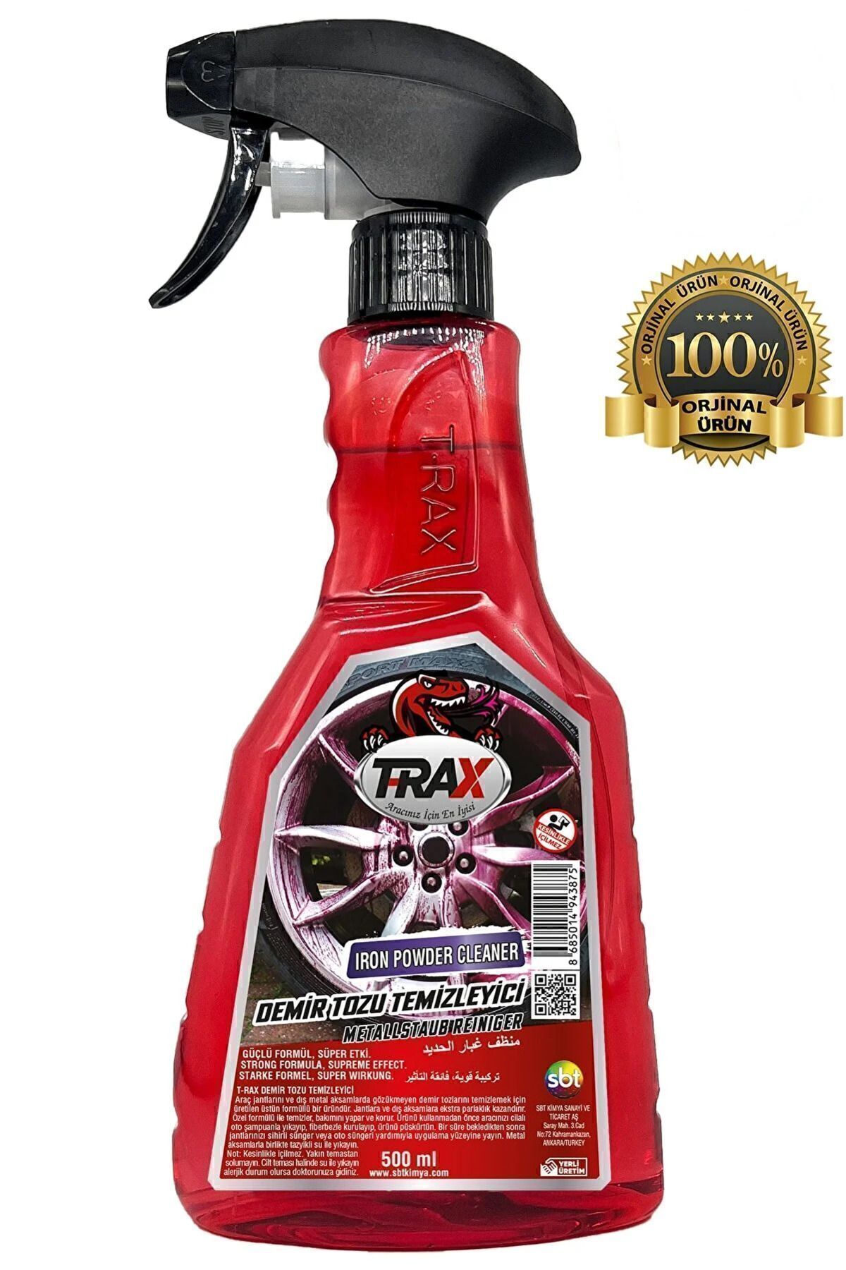 Demir Tozu Temizleyici Yüksek Kaliteli Jant Ve Kaporta Temizleyici Sprey 500 ml