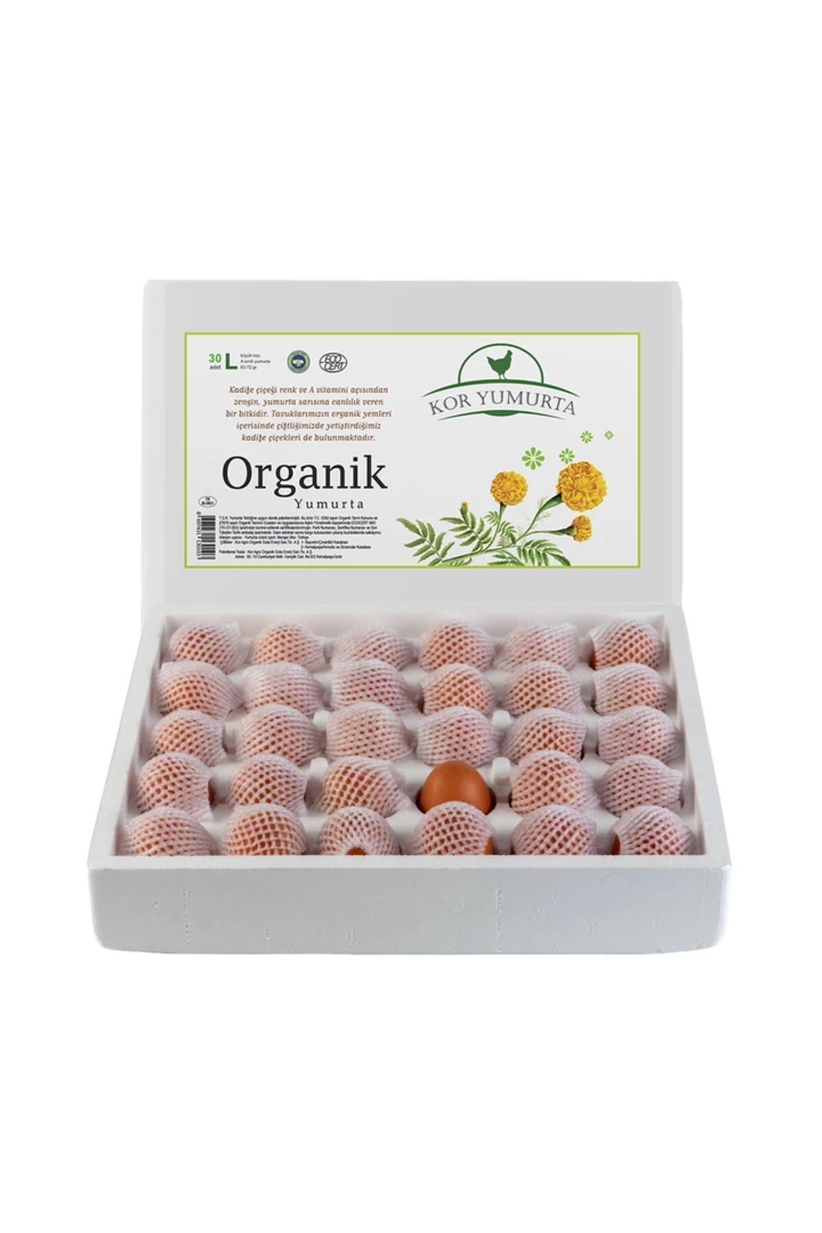 90'lı L Boy Organik Yumurta
