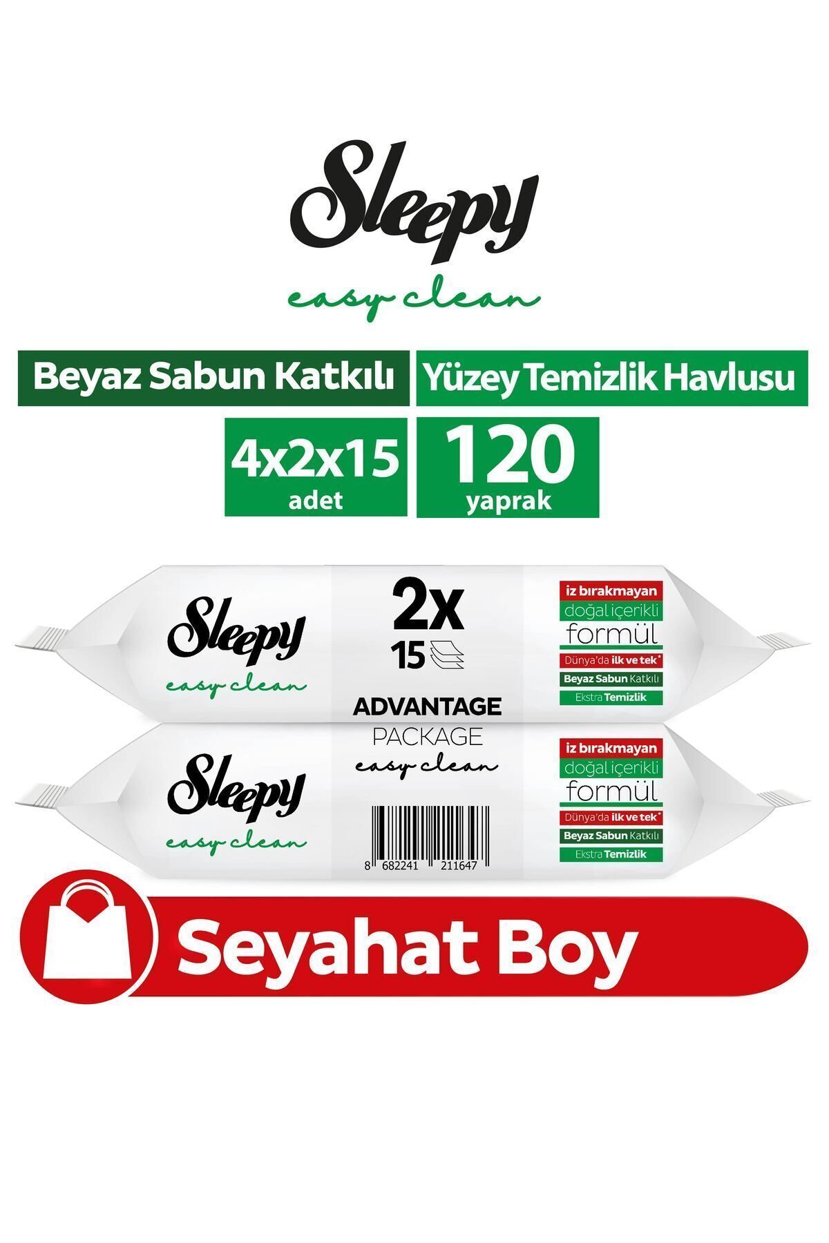 Easy Clean Yüzey Temizlik Havlusu&mendili Seyahat Boy 8x15 (120 YAPRAK)
