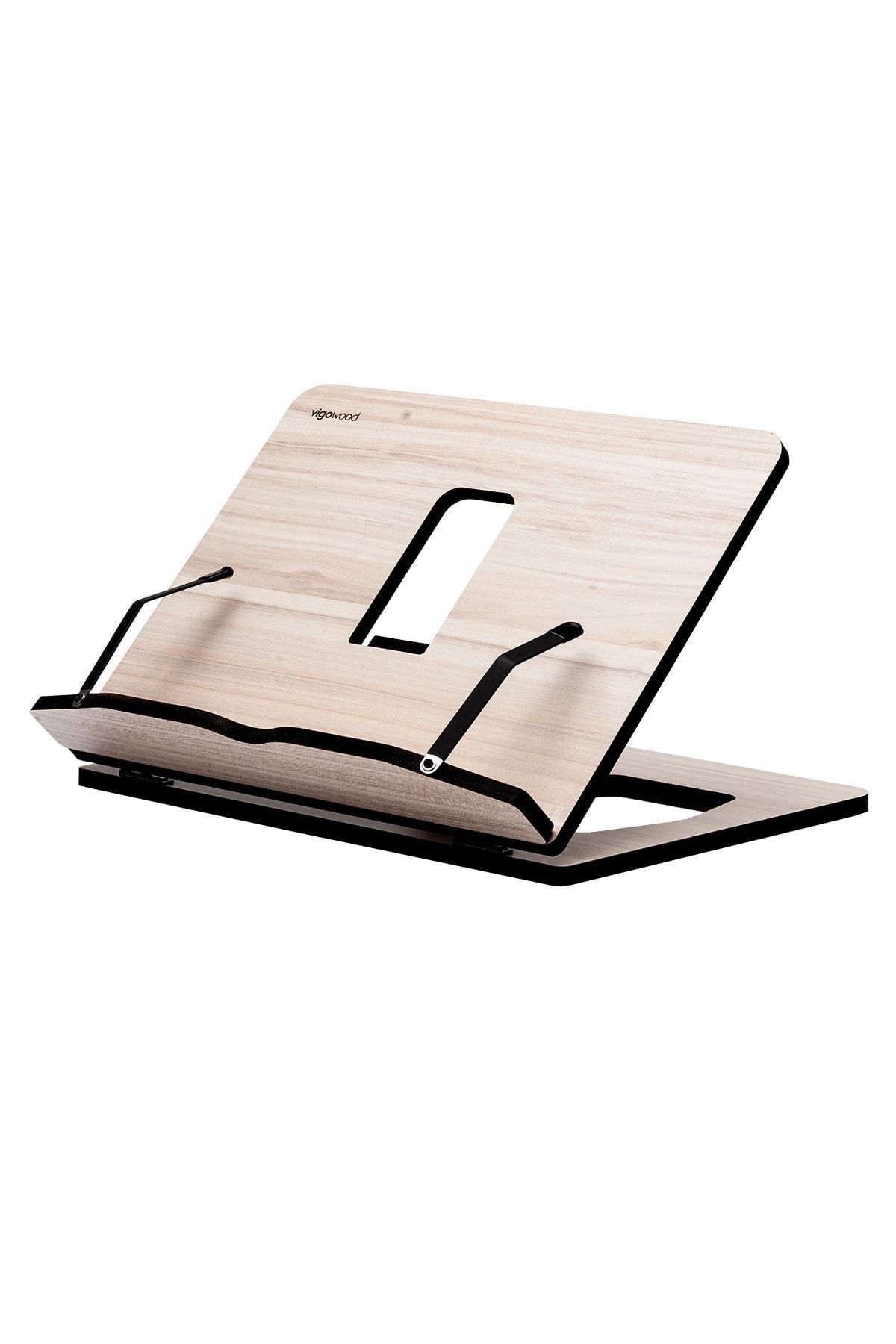 Ahşap Kitap Okuma Standı Tablet Standı Kitap Tutucu Rahle (ERİK)