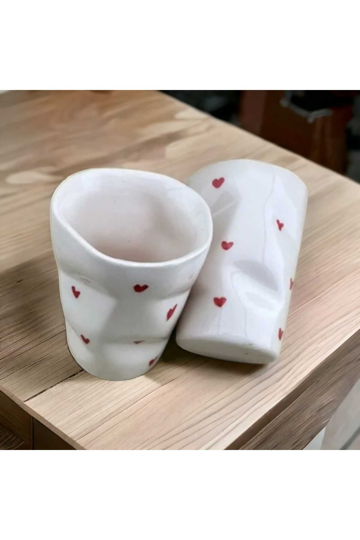 Buruşuk Espresso Seramik Mug Kupa Bardak Tekli