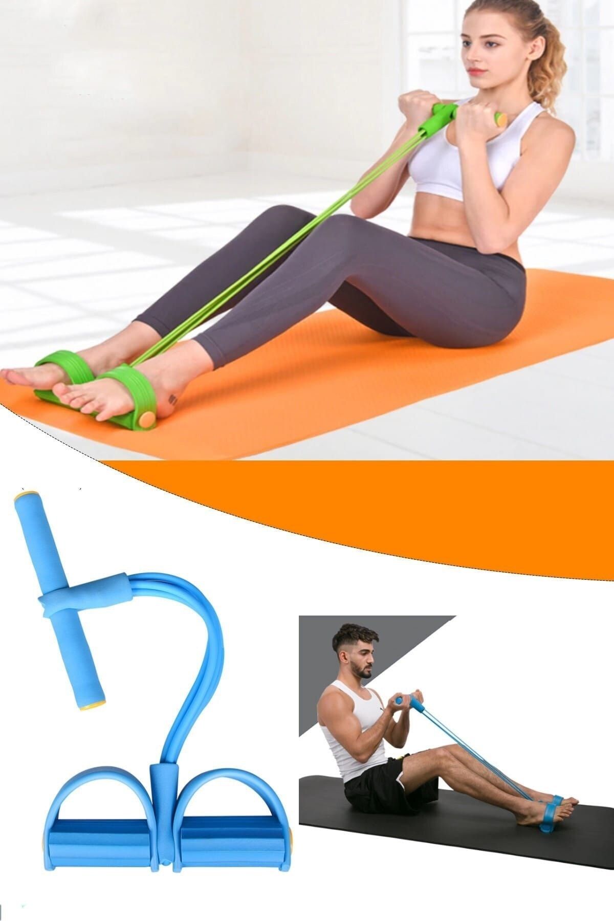 Body Trimmer Mekik Çekme Aleti Evde Spor Lastikli Egzersiz Lastiği