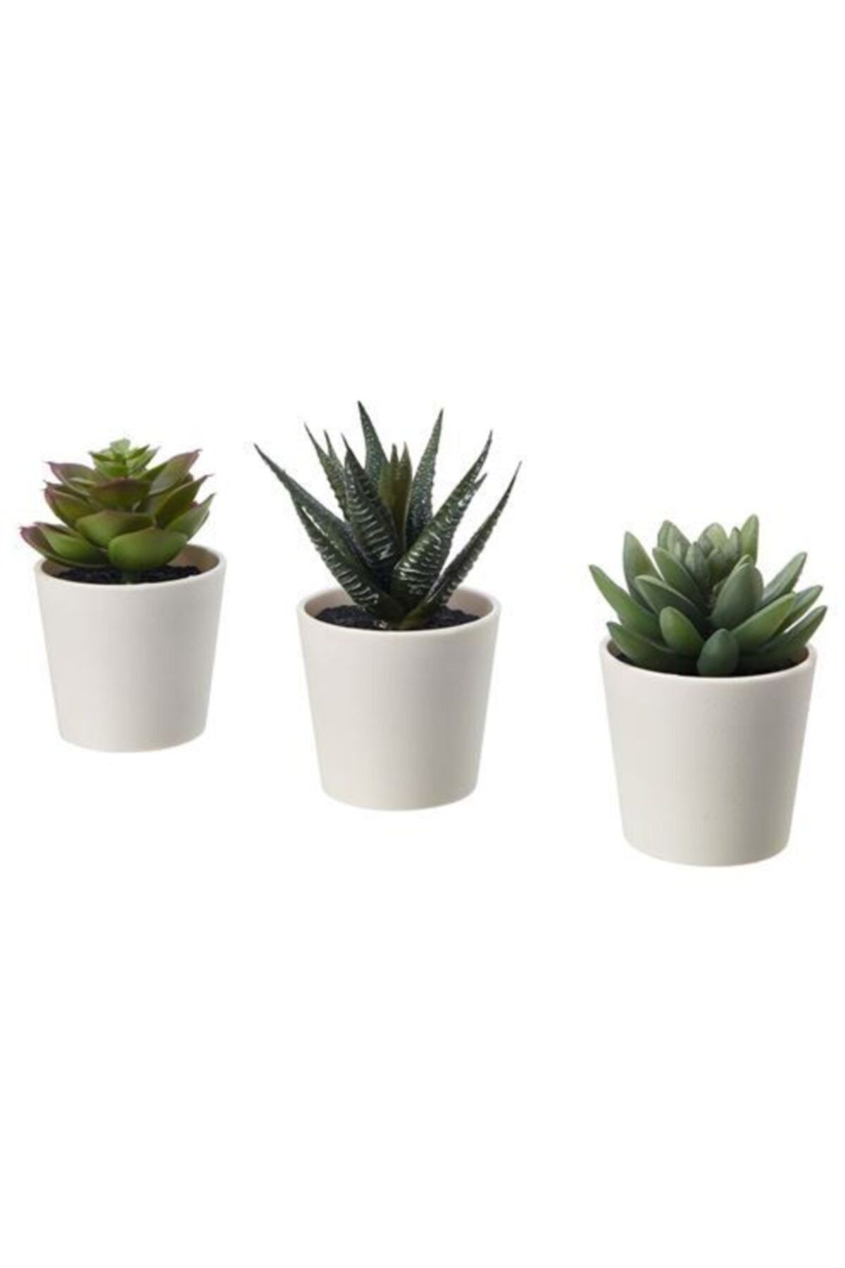Fejka Kaktüs 3 Lü Set Yapay Bitki Çiçek Saksılı Kaktüs 6 Cm