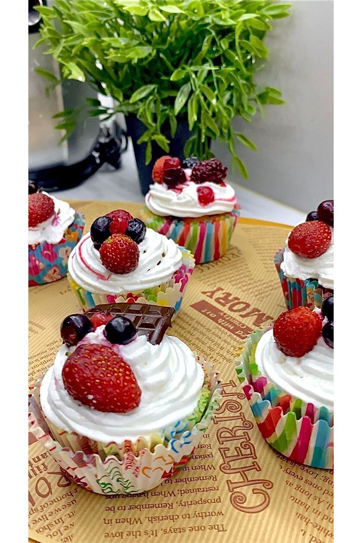 300 Adet Renkli Muffin Cupcake Kalıpları Kek Kapsülü Cupcake Muffin Kağıt Kek Kalıbı