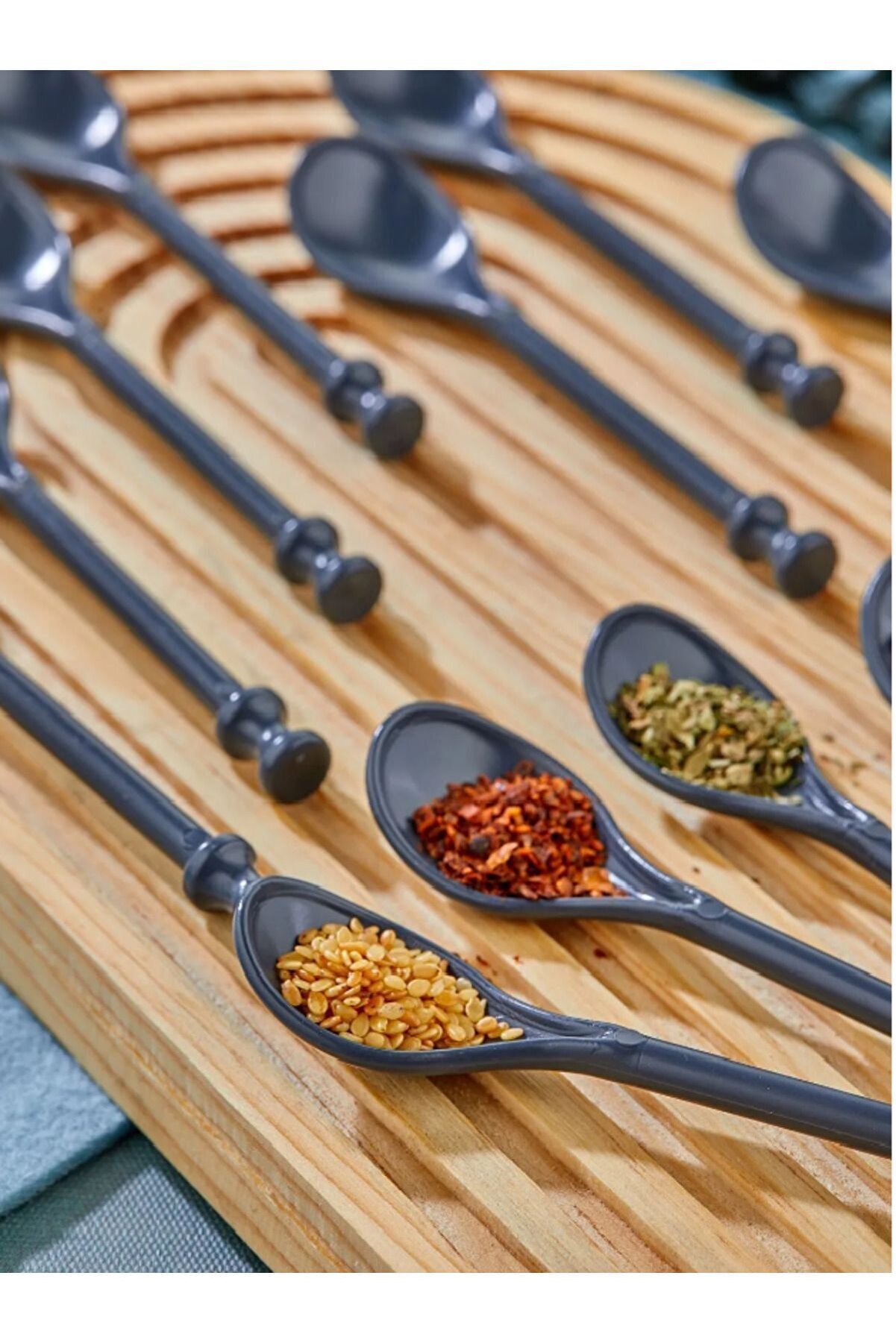 Antrasit  12 adet Mini Baharat , Bal kaşığı ve Kahvaltılık kağışı