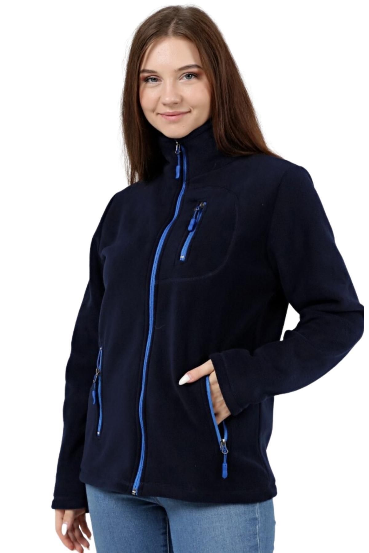 Store Kadın Polar Tam Fermuarlı Outdoor 3 Cepli Spor Polar Ceket