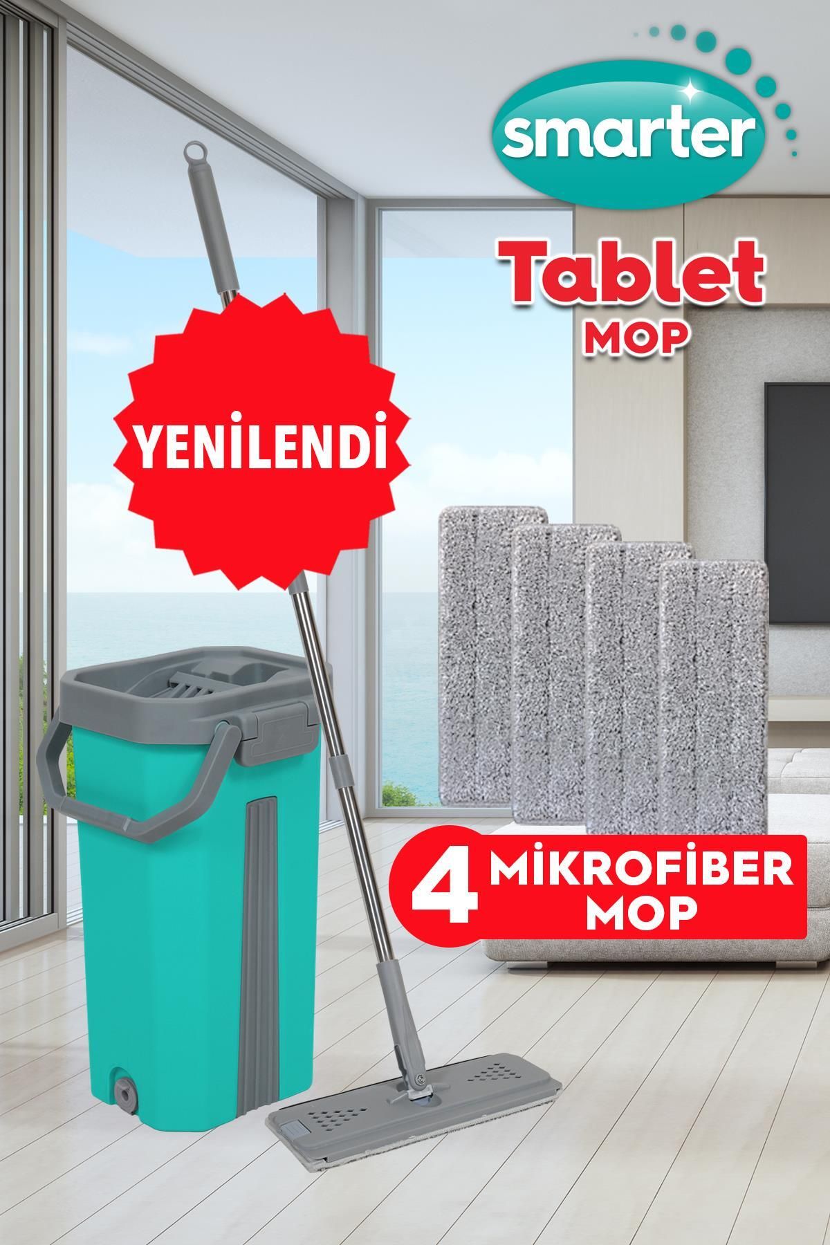 Tablet Mop 4 Adet Mikrofiber Mop Paspas Temizlik Seti