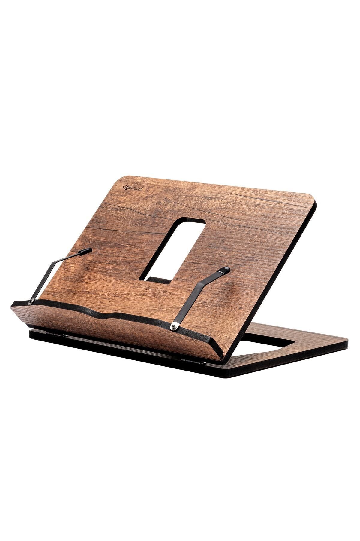 Ahşap Kitap Okuma ve Tablet Standı Ceviz