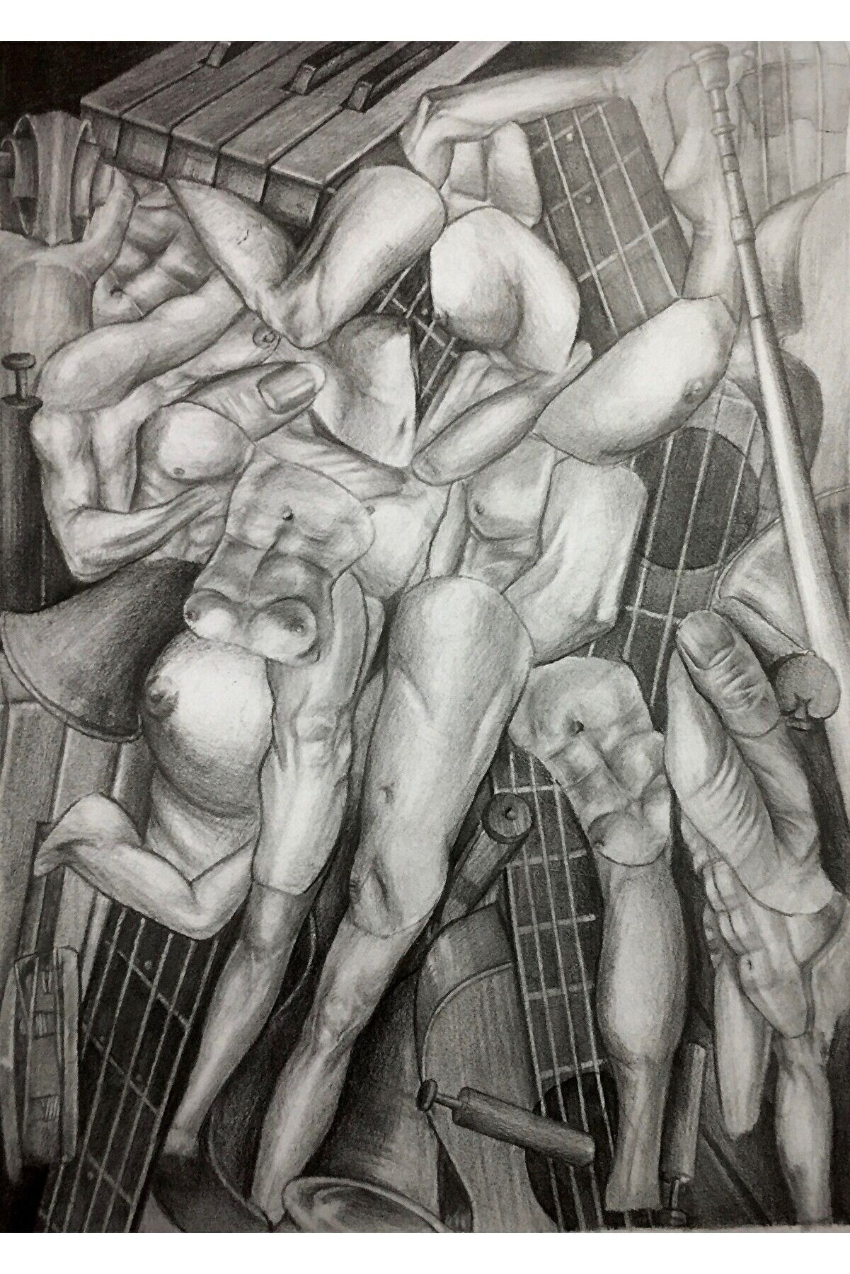 Çağla Yıldız - 2022 - Varoluş - Karakalem çalışması - 25x40 cm