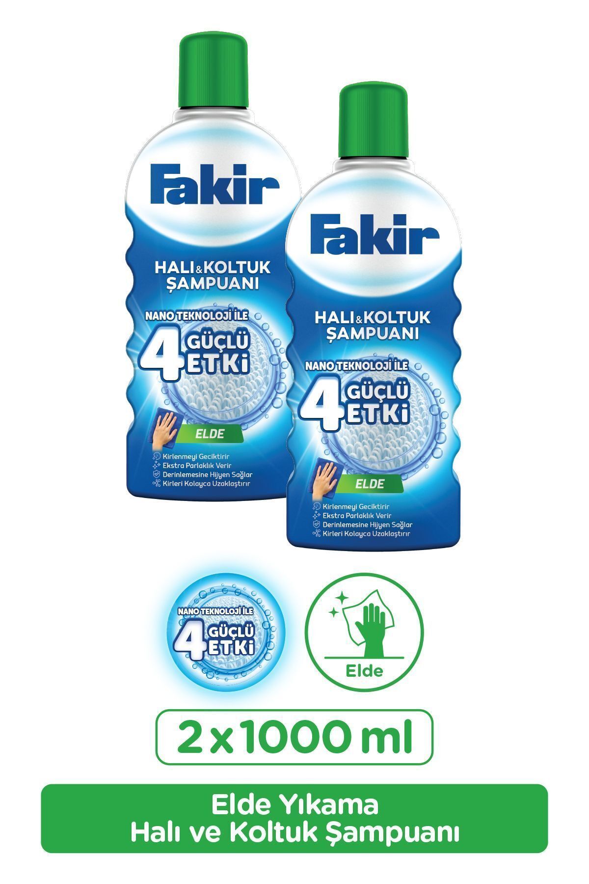 Elde Nano Teknolojili Halı Ve Koltuk Şampuanı 1000 ml X 2 Adet