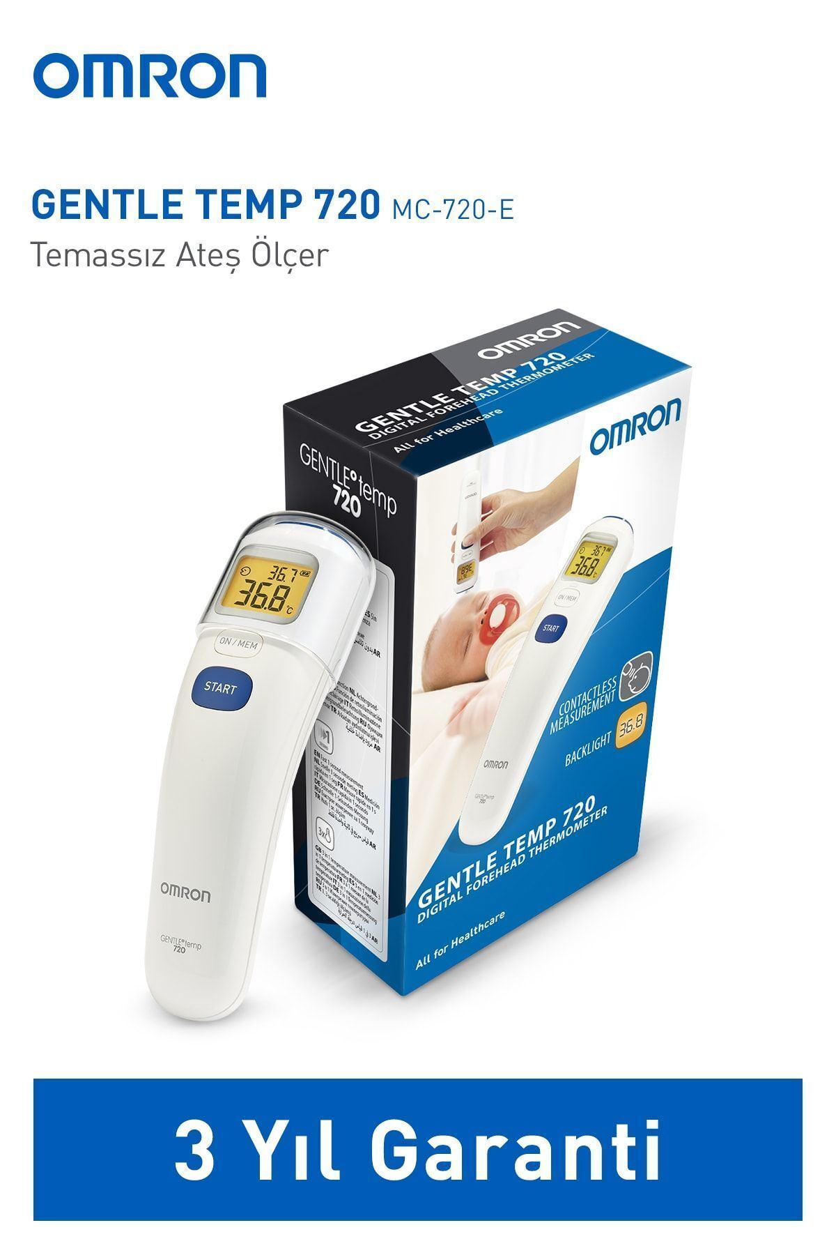 Gentle Temp 720 Temassız 3'ü 1 Arada Ateşölçer