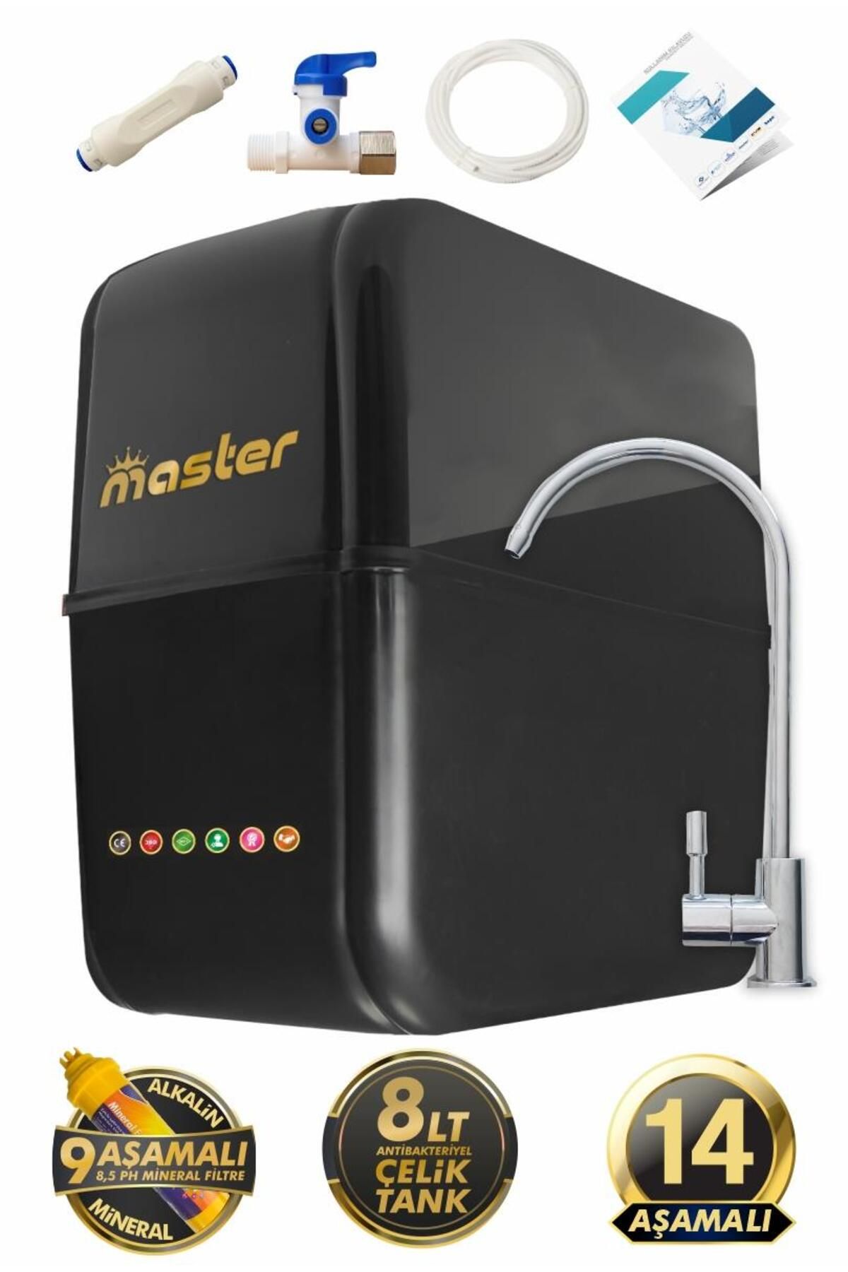 Master 14 Aşamalı Alkali Multimineralli Çelik Tanklı Su Arıtma Cihazı
