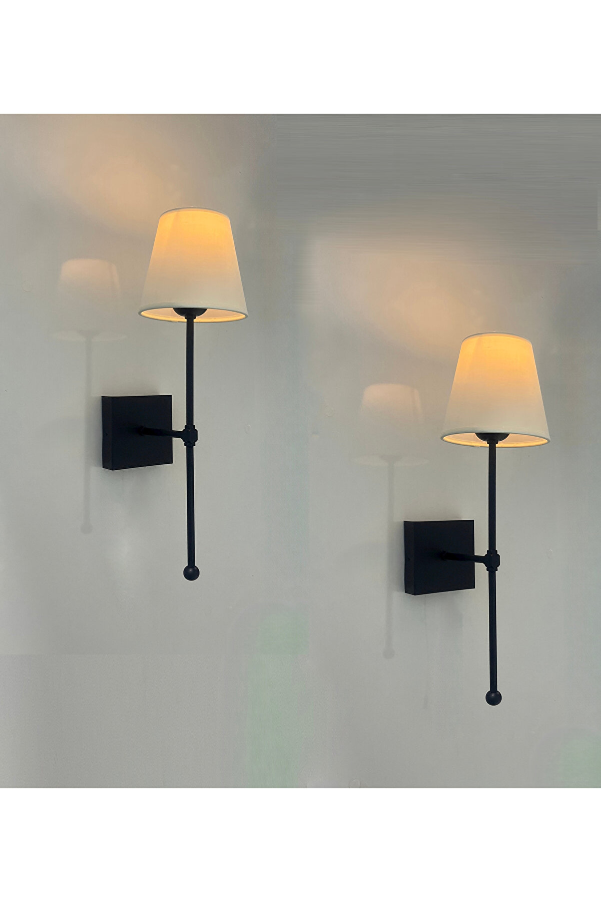 Feza Şarjlı Pilli Aplik Krem Şapka Metal Siyah - 2 Adet Aplik - Şarjlı Pil,Ampul ve Kablo Dahil