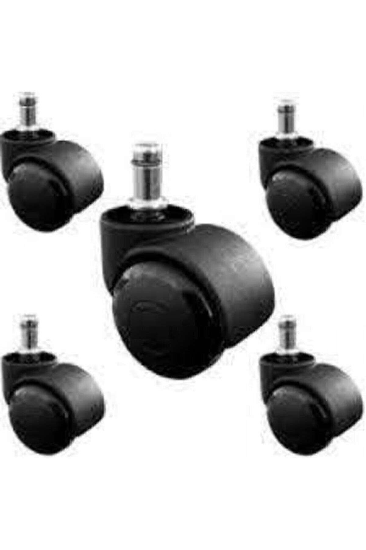 Lefi Ev Ofis Koltuk Sandalye Tekerleği 50 Mm Pimli 5 Adet Koltuk Sandalye Tekerleği