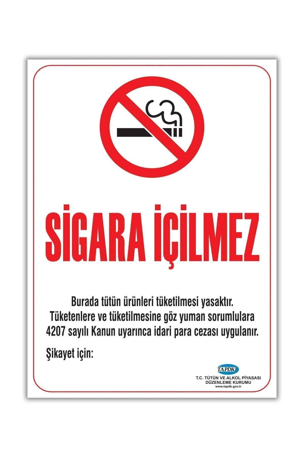 Sigara Içilmez 50 Cm X 70 Cm Folyo Baskı