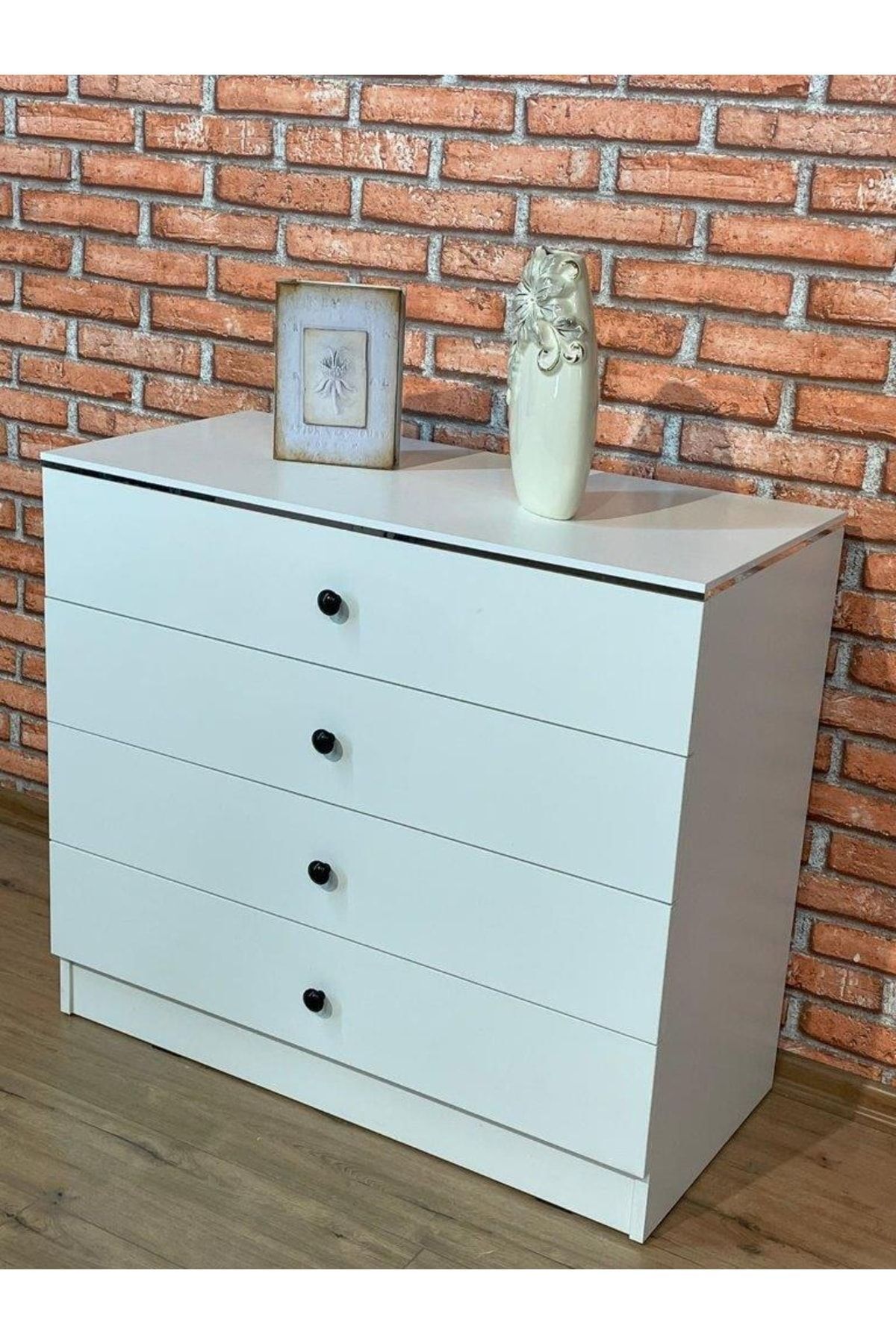 Lanza 4 Çekmeceli Şifonyer ( Beyaz )