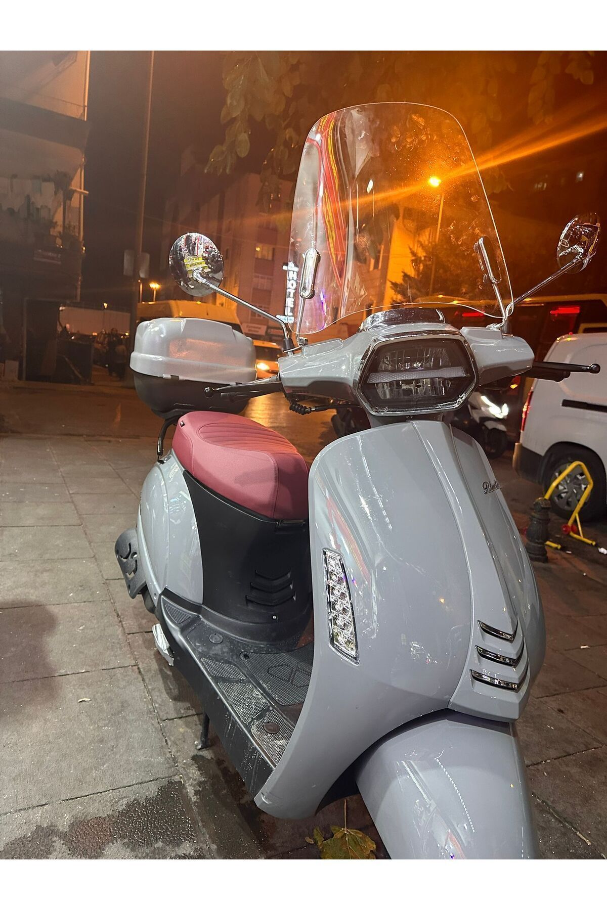 RKS Kuba Uyumlu Bluebird Scooter ÖN CAM ön siperlik aparatlı şeffaf