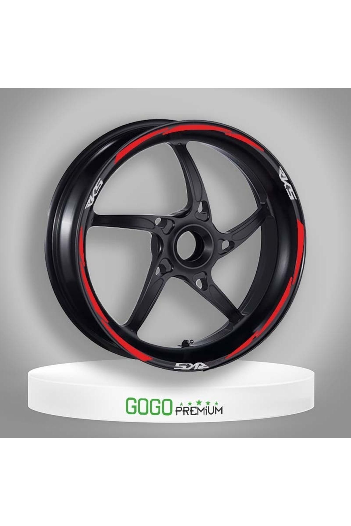 KIRMIZI II REFLEKTÖR BASKI HONDA PCX UYUMLU 1 SET JANT ŞERİDİ KALİTELİ BASKI