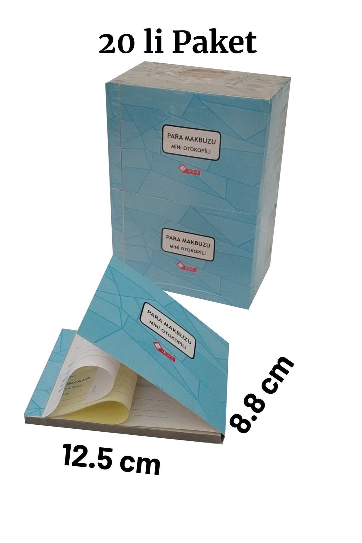 A6 Otokopili 2 Nüsha (MİNİ-CEP TİPİ) Para Makbuzu (20 Lİ PAKET)
