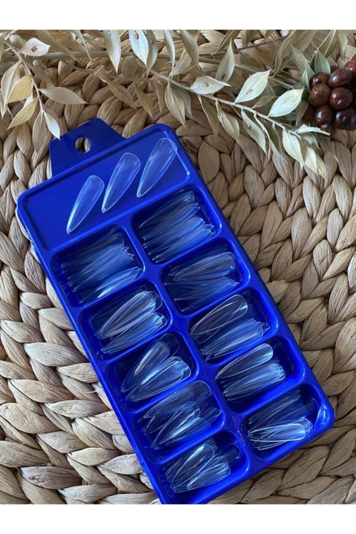 100 ADET ŞEFFAF STİLETTO TAKMA TIRNAK