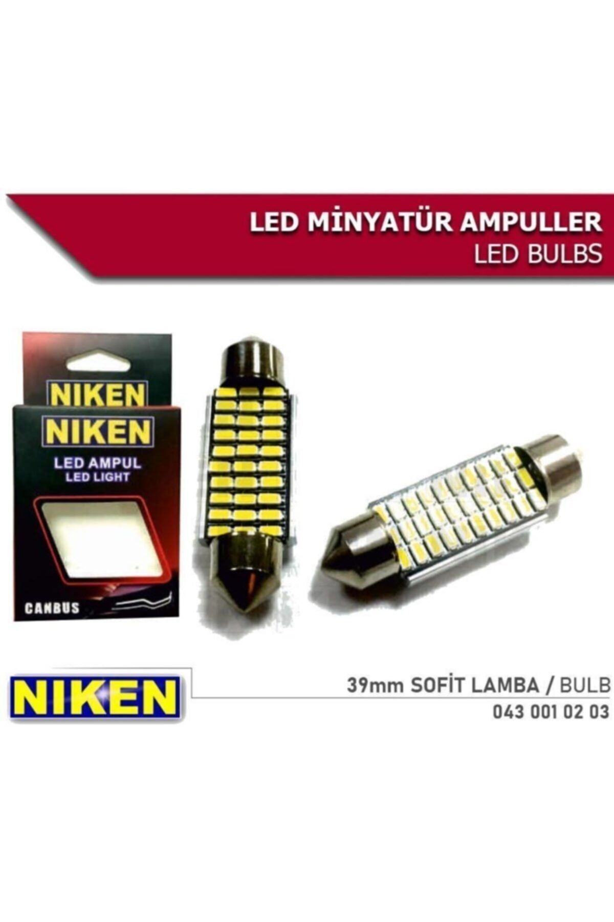 Sofit Led Canbus 39mm Iç Tavan Plaka T10 2 Adet
