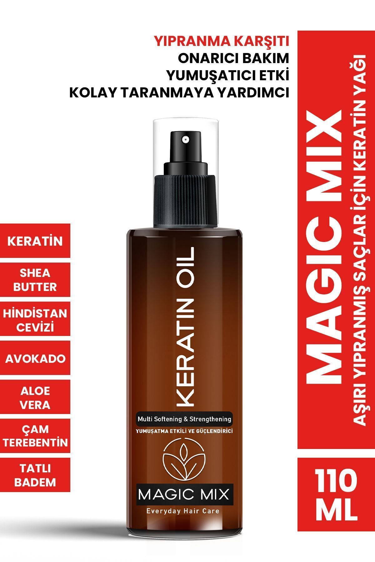 Magıc Mıx Aşırı Yıpranmış Saçlar Için Keratin Yağı 110 ml