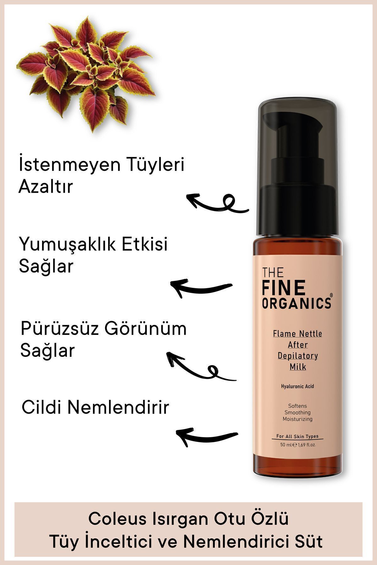 Isırgan Otu Özlü Tüy Inceltici Ve Nemlendirici Bakım Sütü, 50 ml