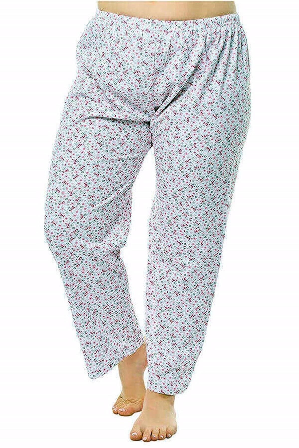 Tek Alt Pijama Çiçek Desenli Jumbo Boy