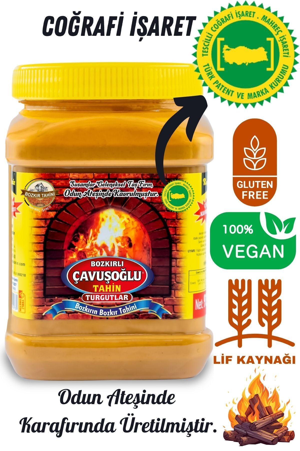 Odun Ateşinde Karafırın Tahin Bozkır Tahini Kepeksiz 930g