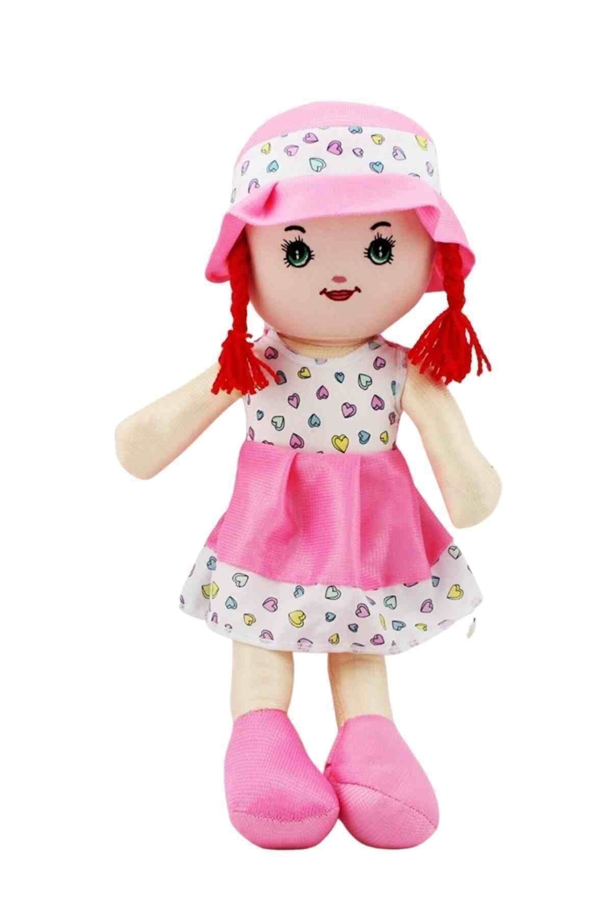 Pembe Elbiseli Oyuncak Bebek 50 cm