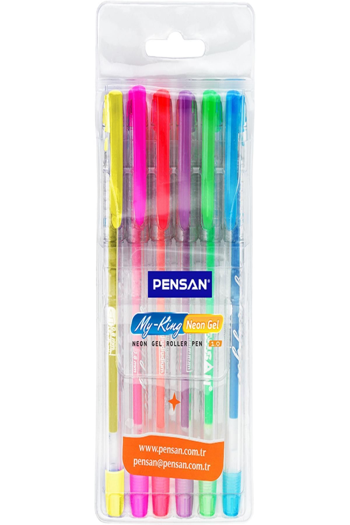 Pensan My King Neon 6403 Jel Kalem 6Lı Set Pe02227Jkoon6