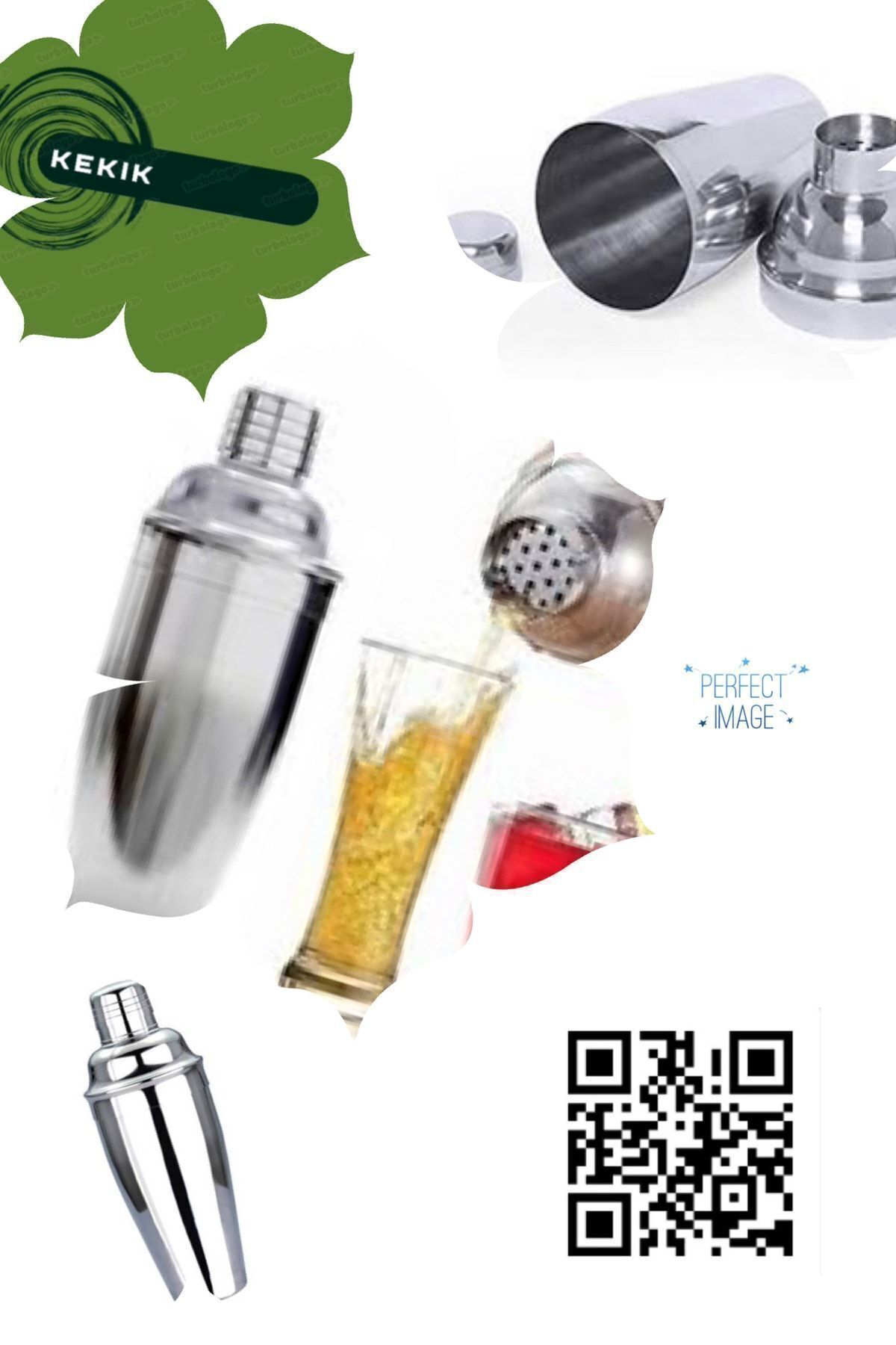 Klasik Kokteyl Shaker Paslanmaz Çelik 500 ml