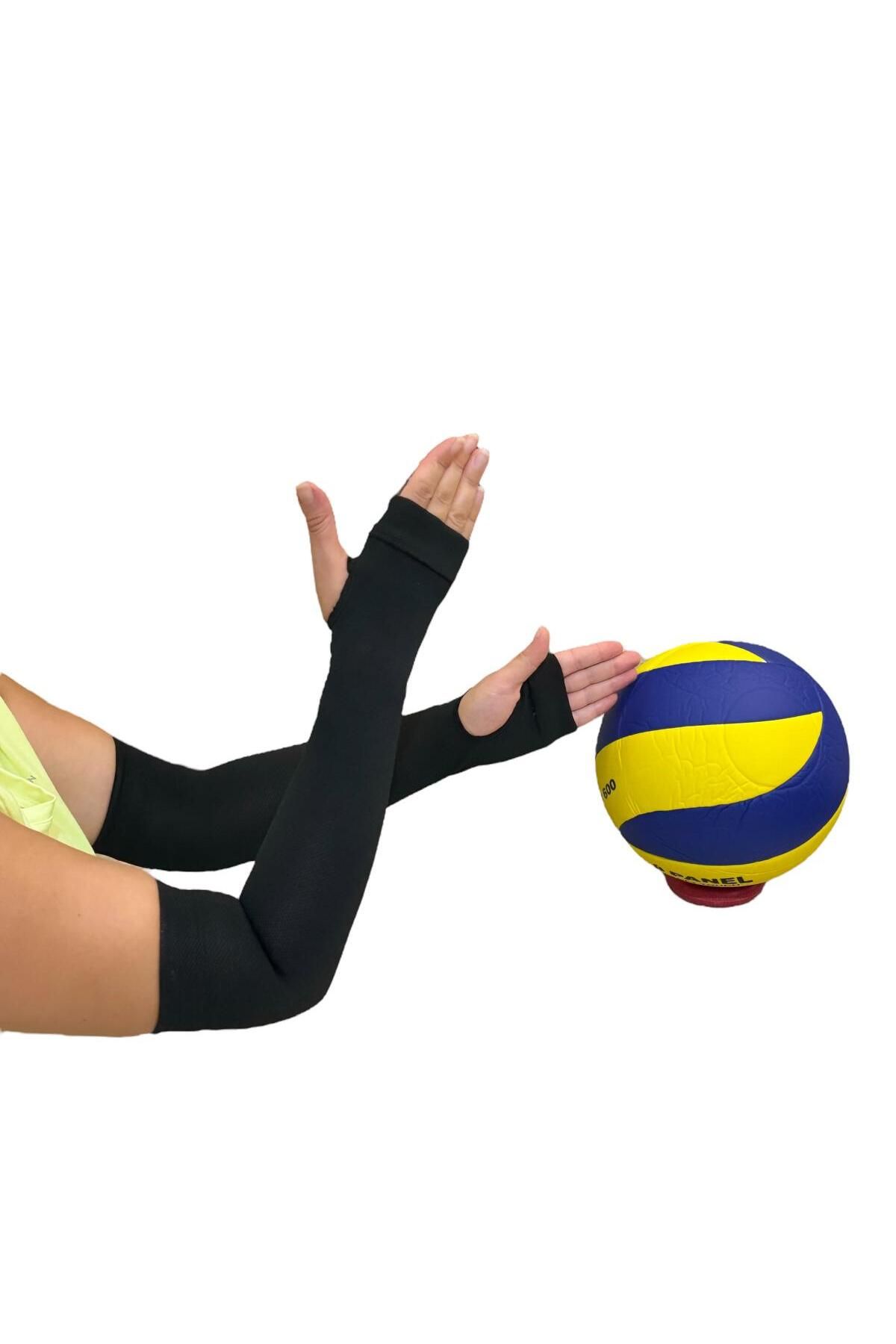 Voleybol Elliği 1 Çift Likralı Sporcu Elliği Voleybol Kolluğu Parmaklı Likralı Ellik 1 Çift