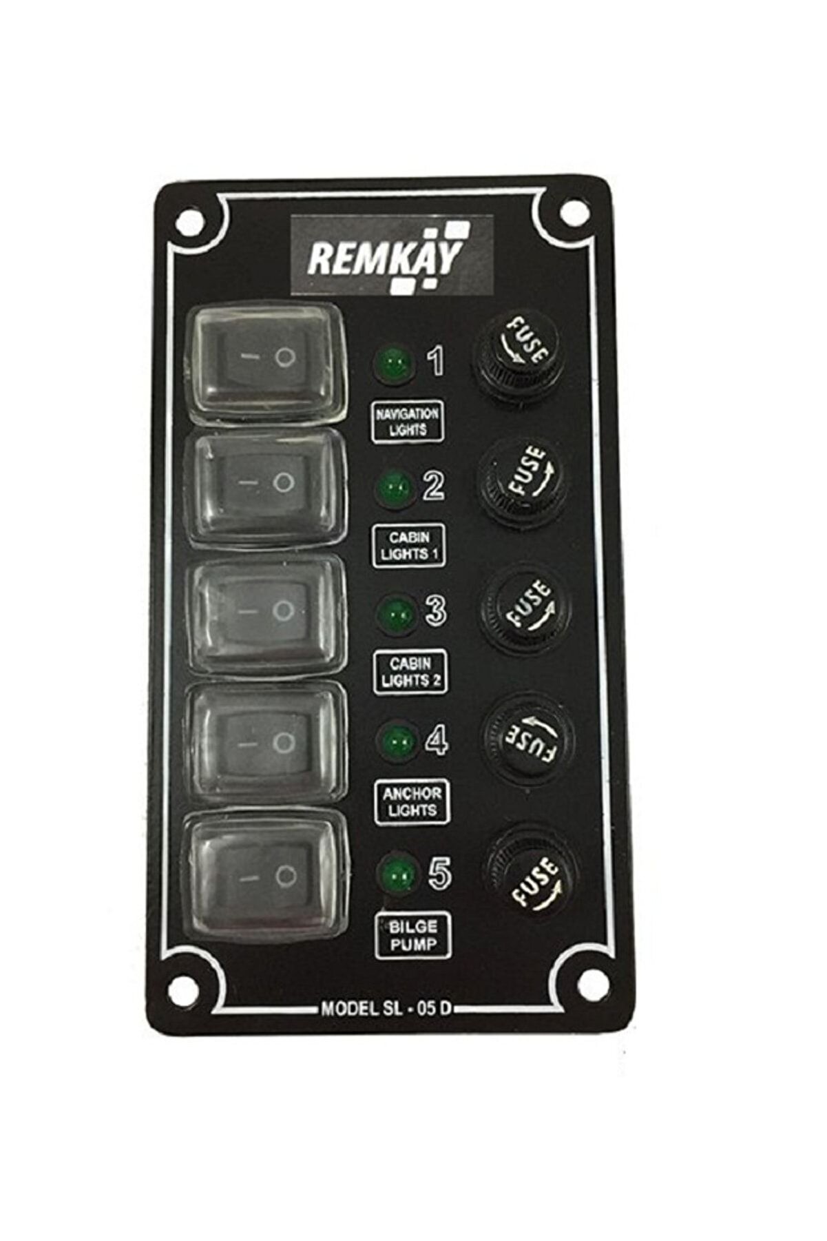 Tekne Sigorta Paneli, Karavan Sigorta Paneli, Switch Panel, 5'li, 80x145mm