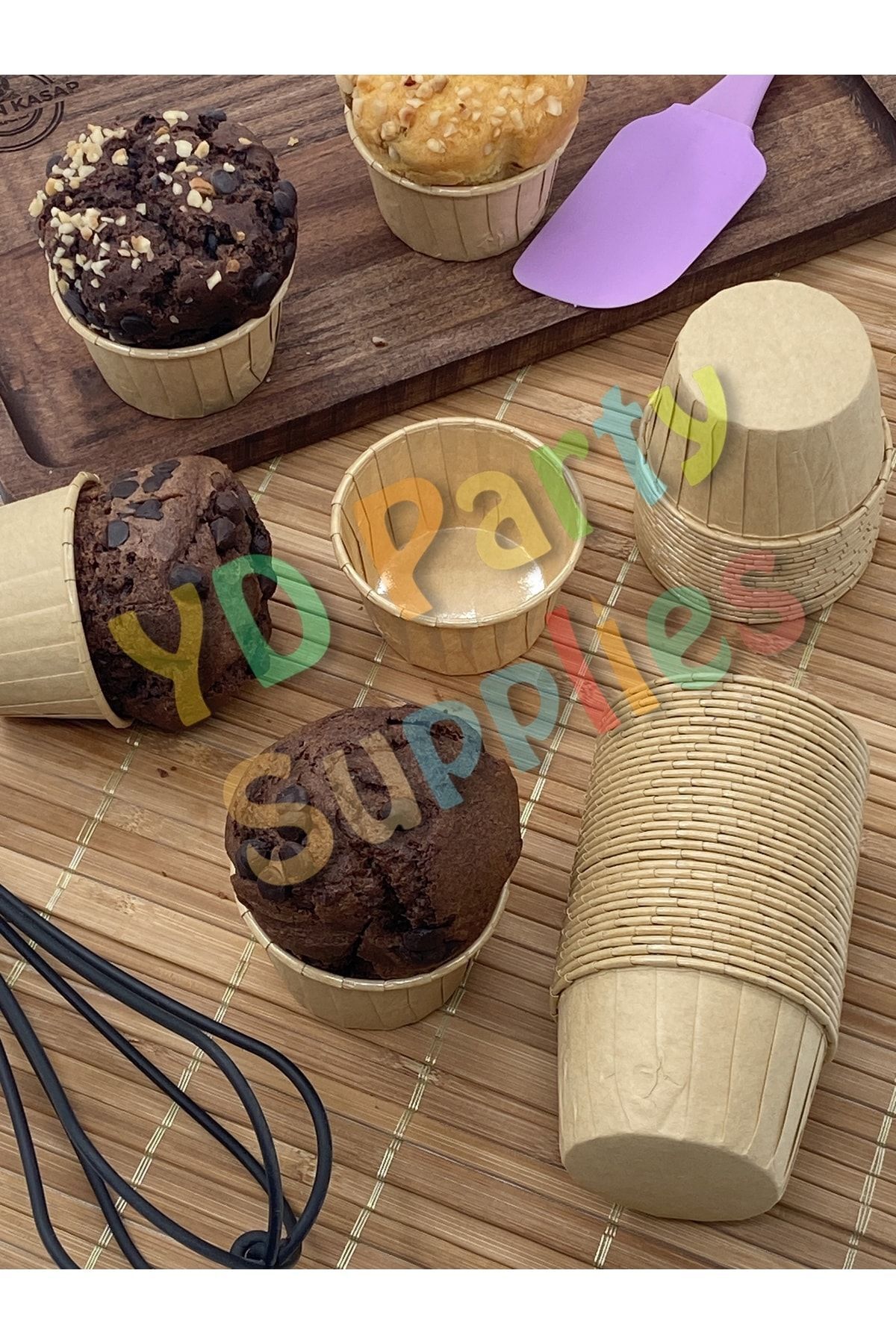 Kraft Muffin Kek Kalıbı 50 Adet 50x39