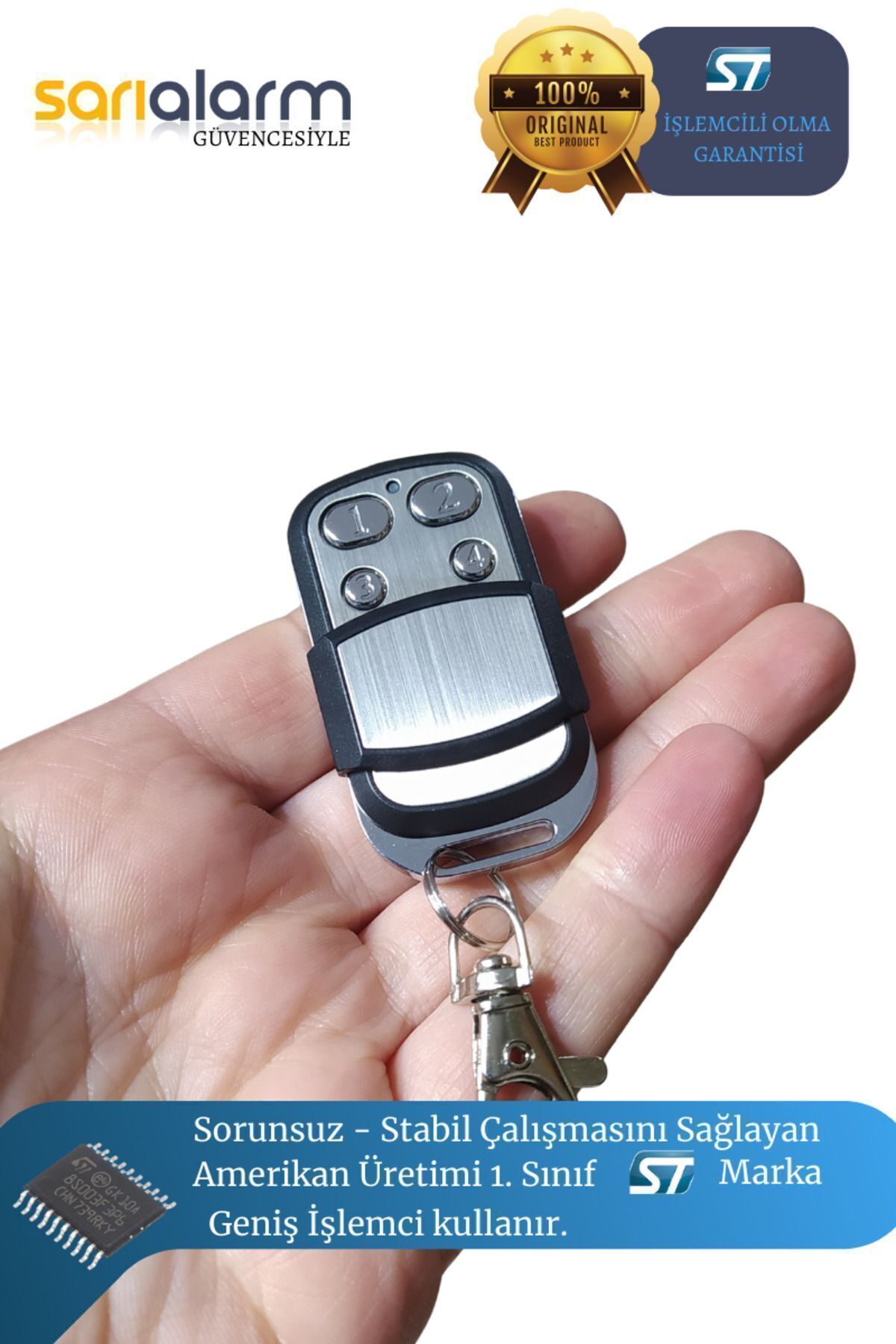 Universal Akıllı Öğrenebilen Garaj Kepenk Otopark Kumandası 433 Mhz ( 1. Kalite - St Işlemcili )