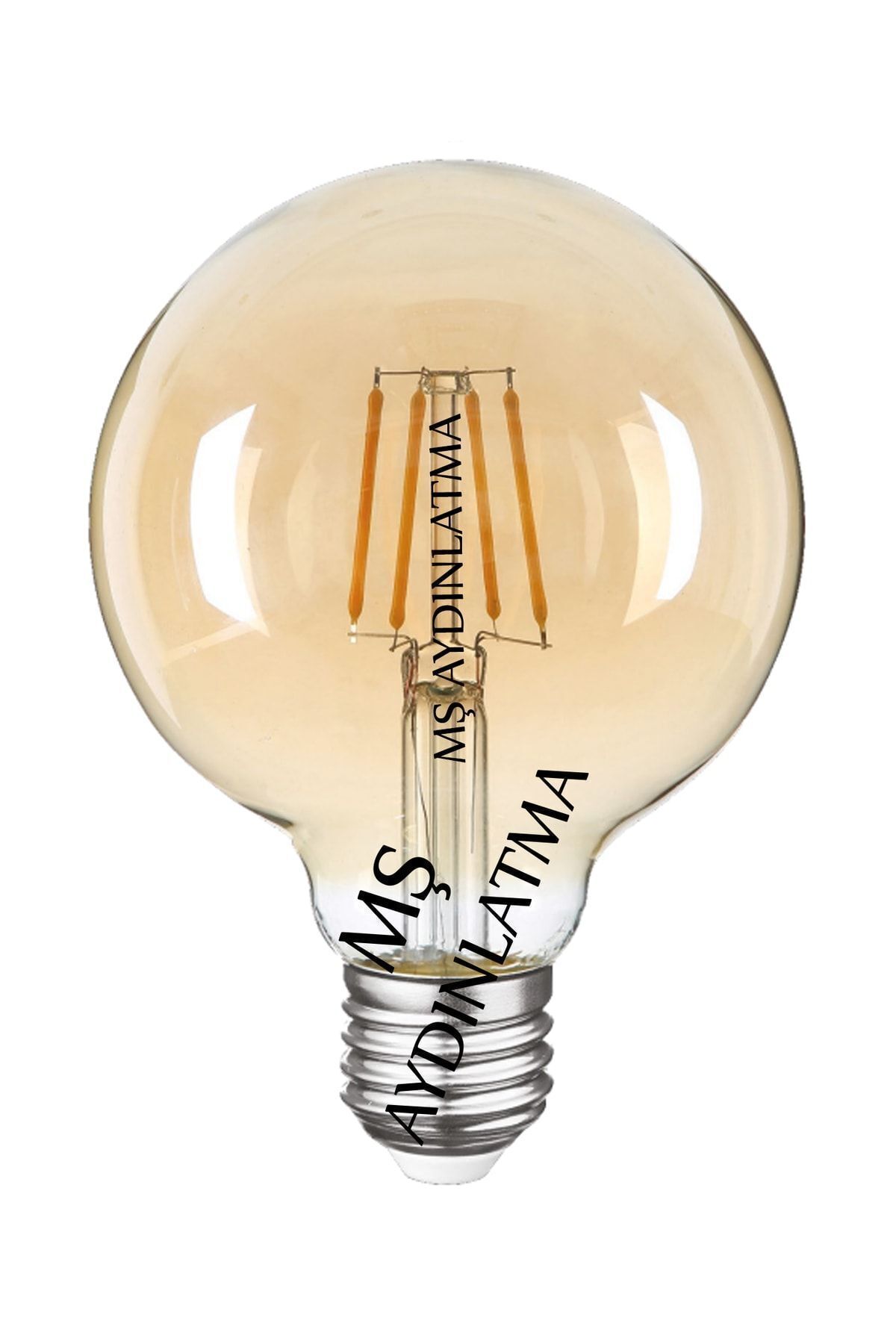 Cla18 E27 Duylu 6 Watt Gün Işığı Led Filament Rustik Bal Cam Ampul G95