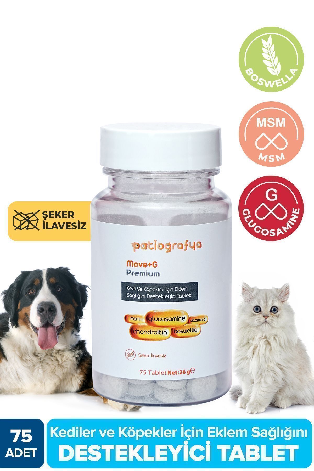 Premium Move G Glucosamine-glukozamin Kedi Ve Köpek Için Eklem Sağlığını Destekleyici Tablet